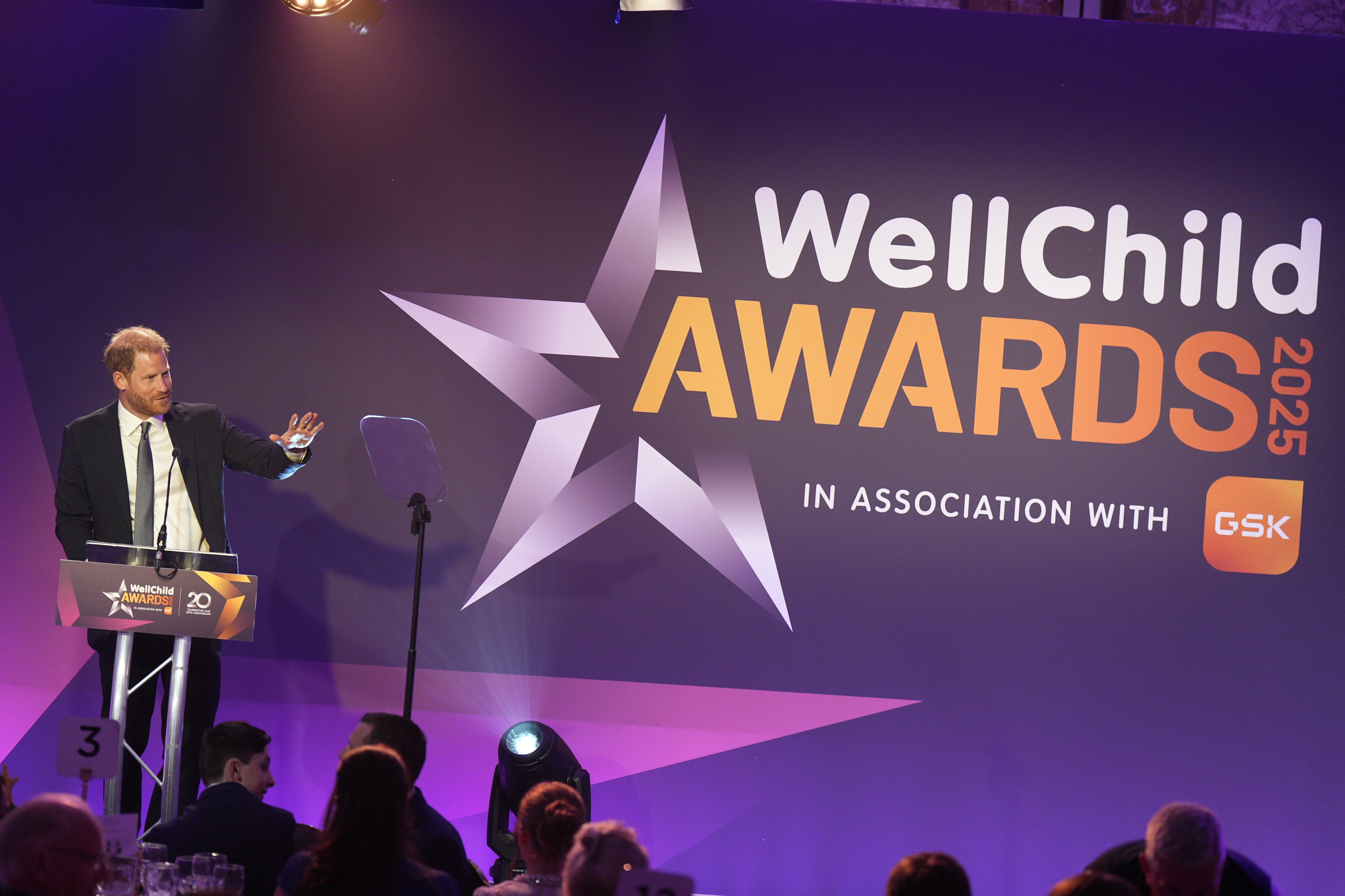 The Duke of Sussex at the annual WellChild Awards in London in September