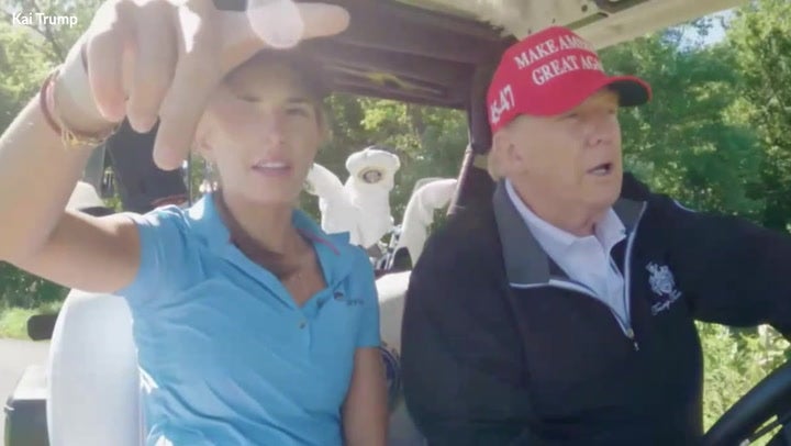 Kai Trump uploaded a video showing her on a golfing trip with the president