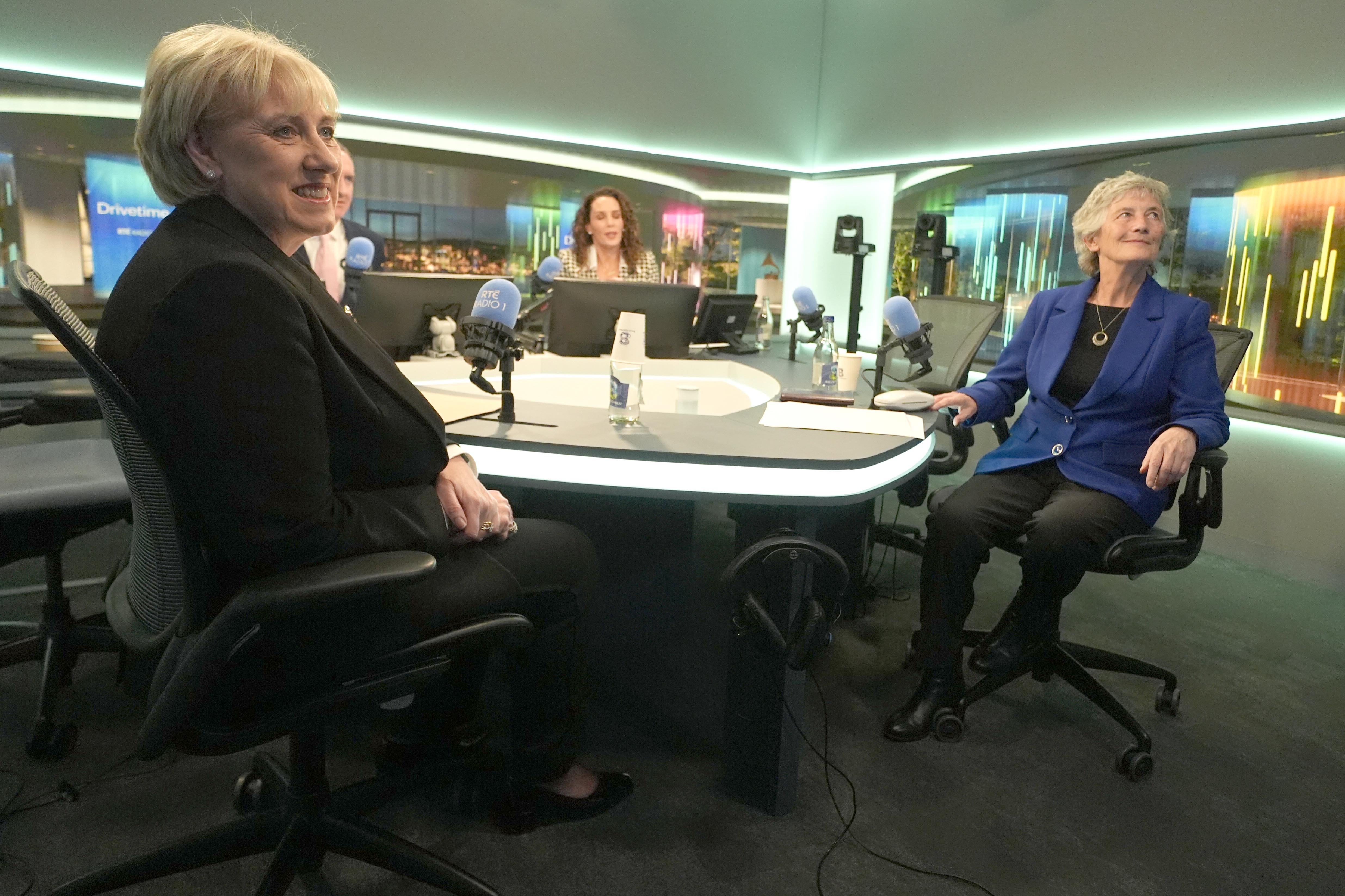Heather Humphreys, left, is trailing Catherine Connolly, right, in the polls (PA)