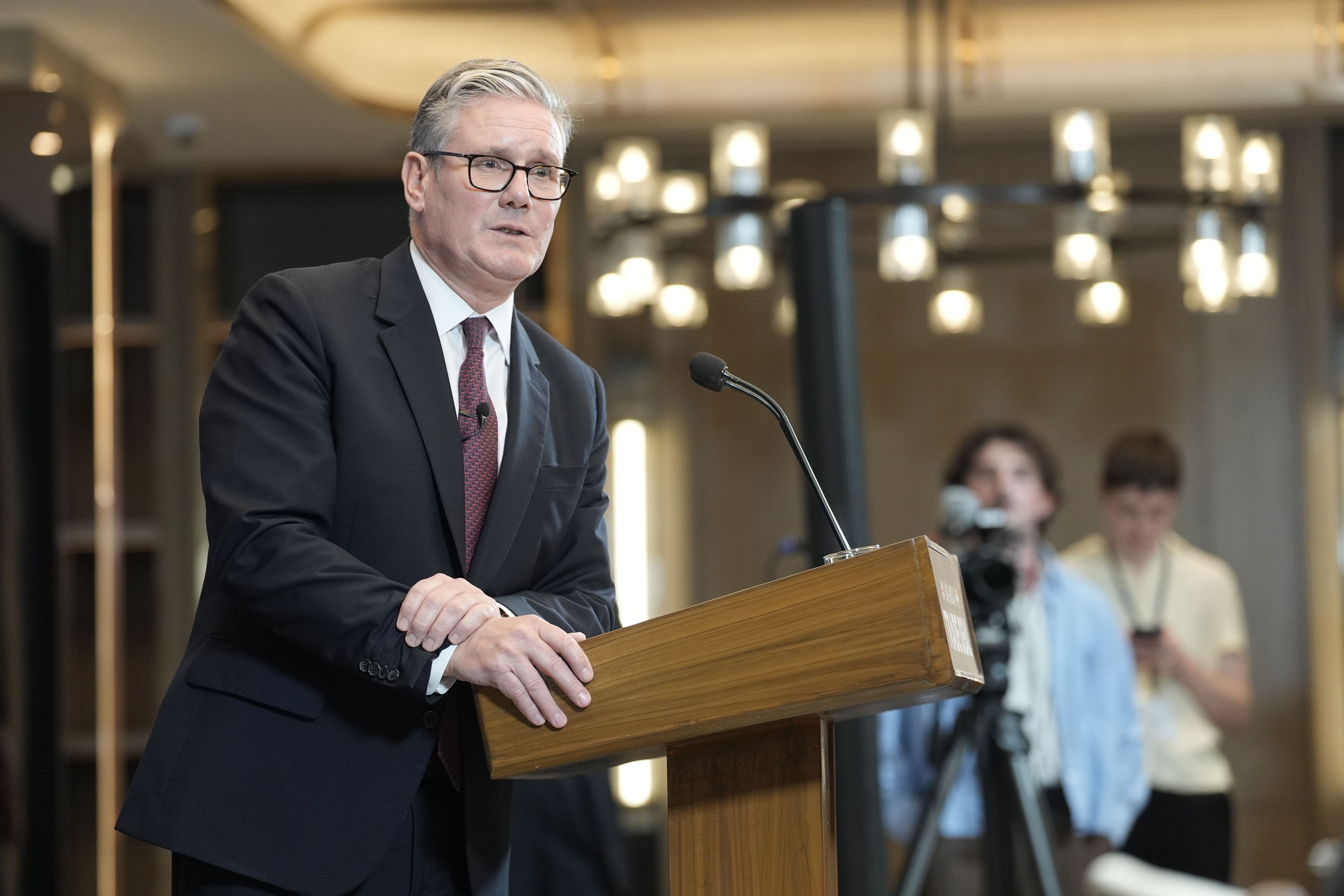 Prime Minister Sir Keir Starmer says the UK will commit to playing a key role in the rebuilding of Gaza (Stefan Rousseau/PA)