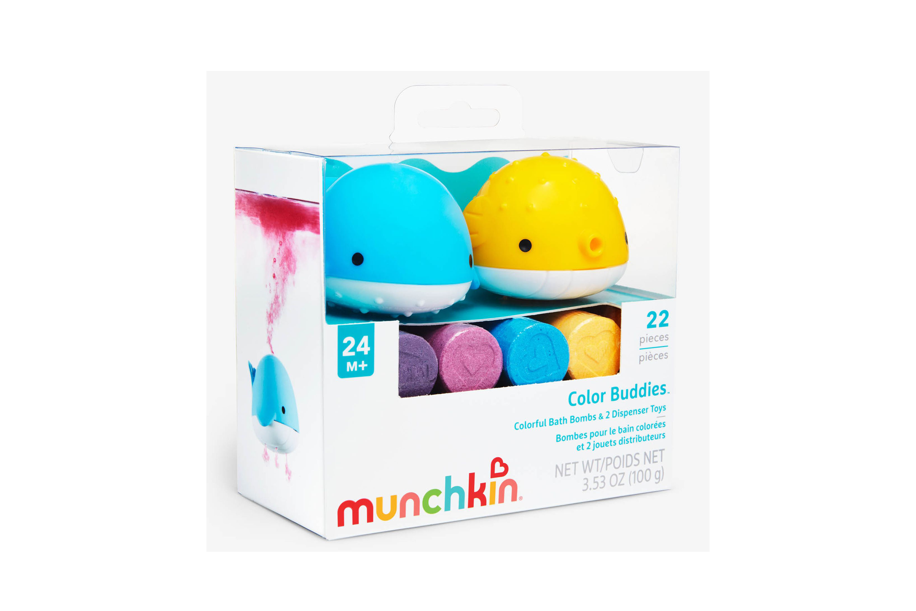 best gifts for two-year-olds indybest review Munchkin colour buddies moisturising bath bombs and toy dispensers