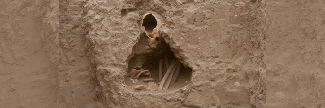 One of the burials found at the Neolithic site of Tell Halula in Syria