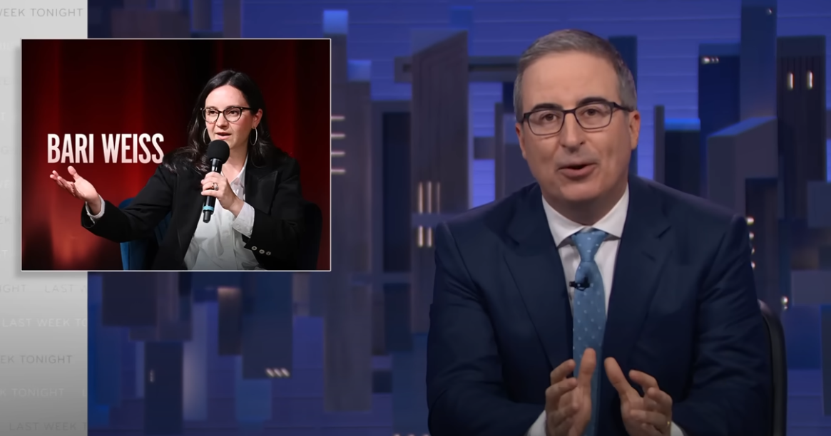 Late-night host John Oliver took aim at Paramount's decision to hire Bari Weiss to run CBS News, criticizing her for a history of ‘irresponsible’ and ‘deeply misleading’ journalism.