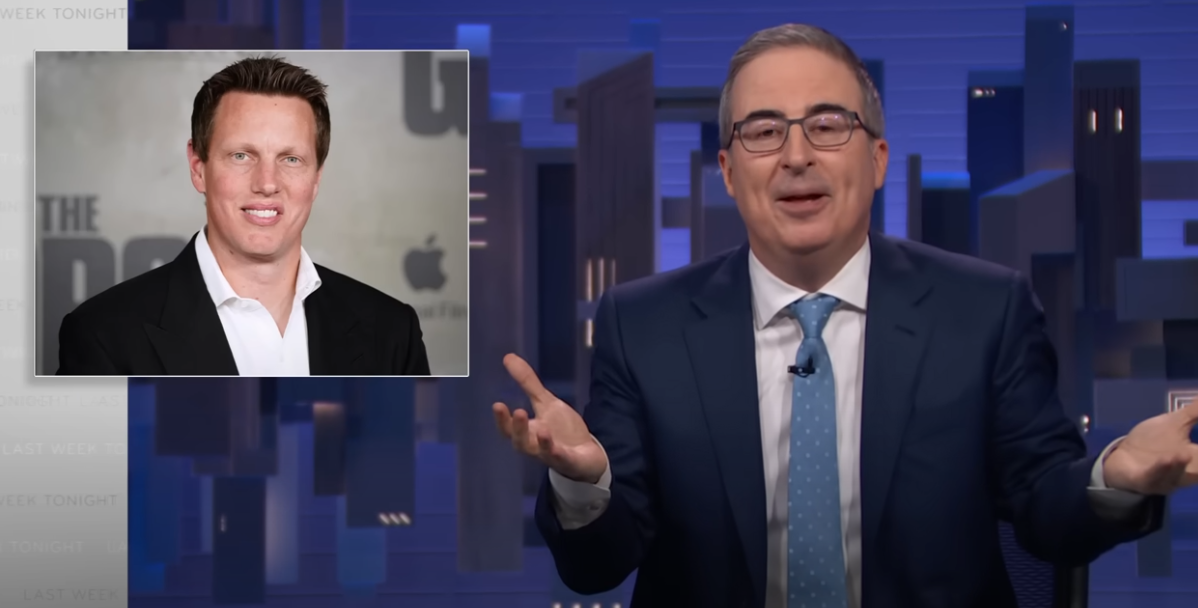 ‘If what he likes about Bari is that she forces him to have hard conversations that get a bit uncomfortable, maybe he’ll like this?!’ Oliver quipped about David Ellison.