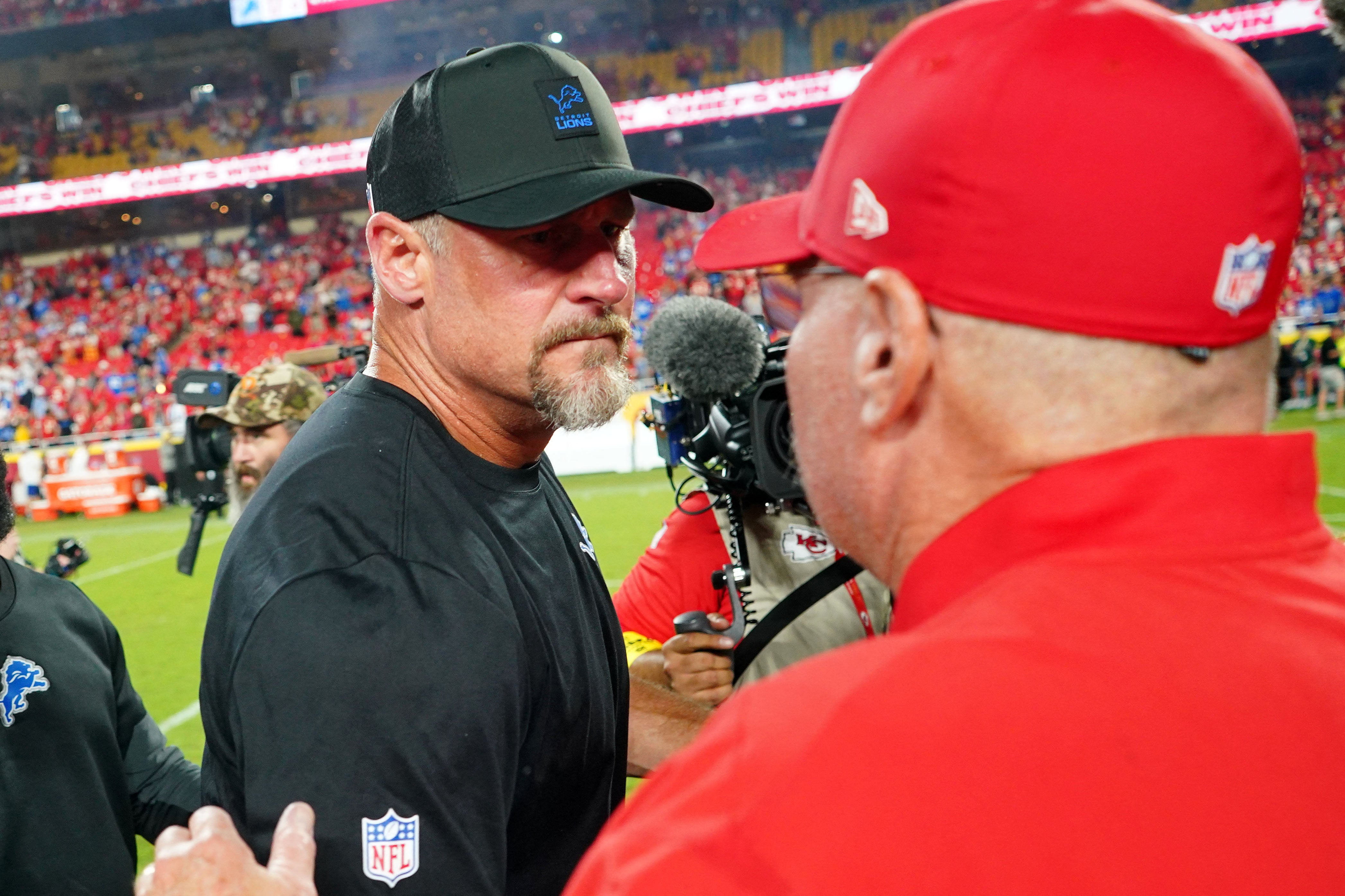 The Lions’ coach, Dan Campbell, said the player’s actions were ‘inexcusable’ as he issued a post-game apology.