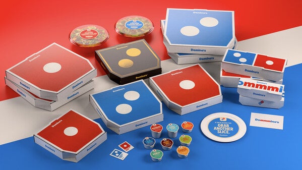 Domino's Pizza has recently updated its packaging based on its iconic logo