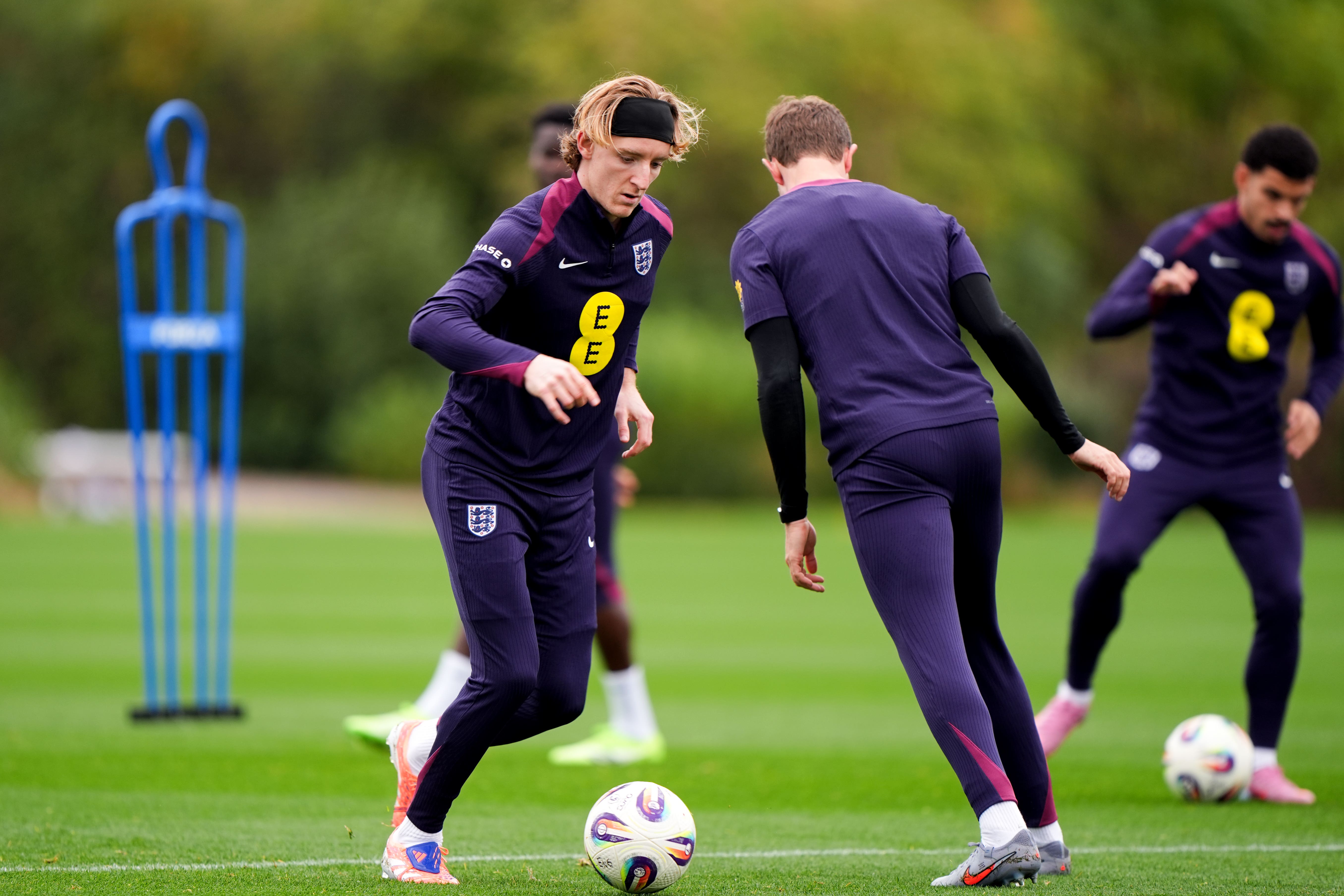 England’s Anthony Gordon during a training session (Joe Giddens/PA)