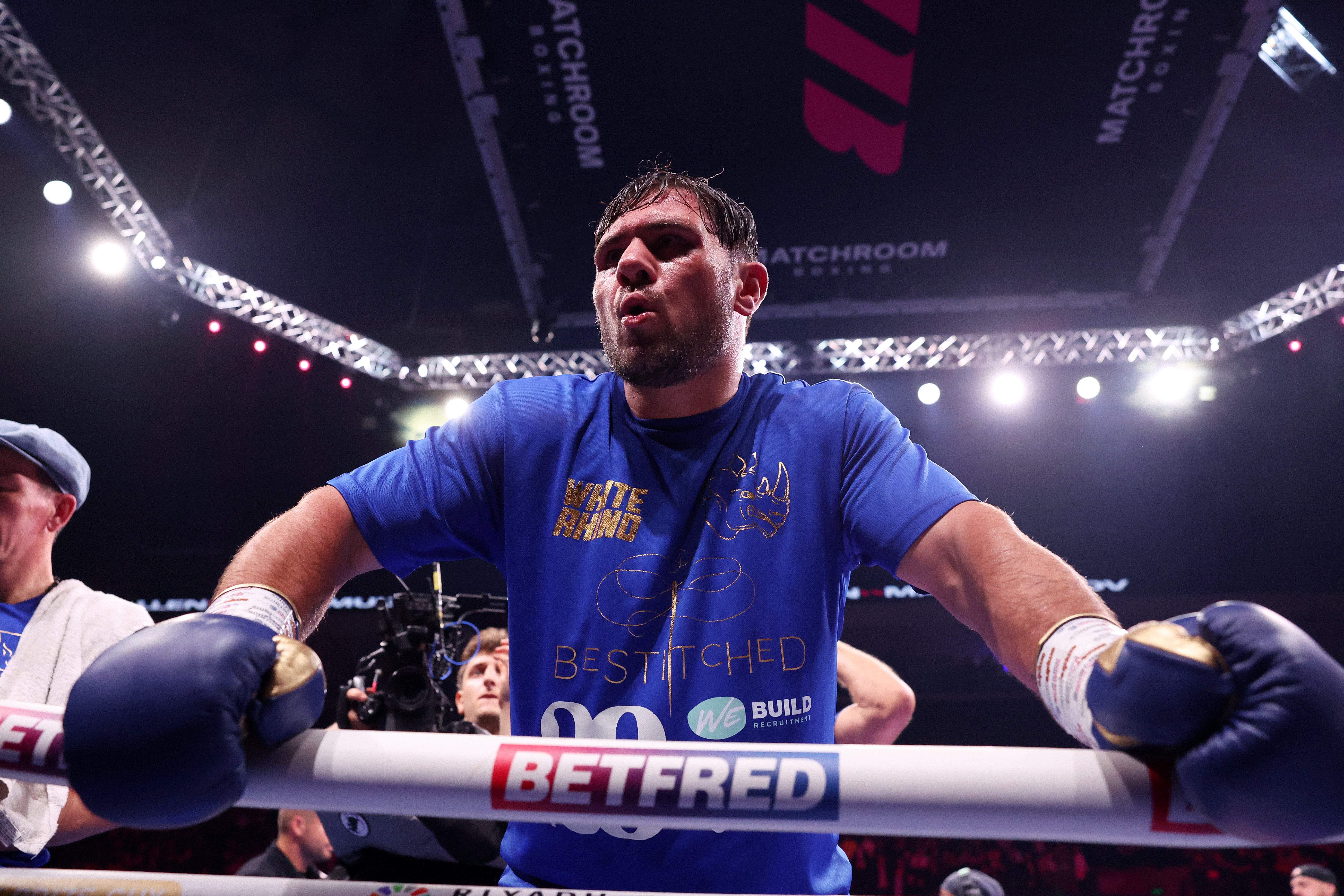 Dave Allen moments after his loss to Arslanbek Mahmudov