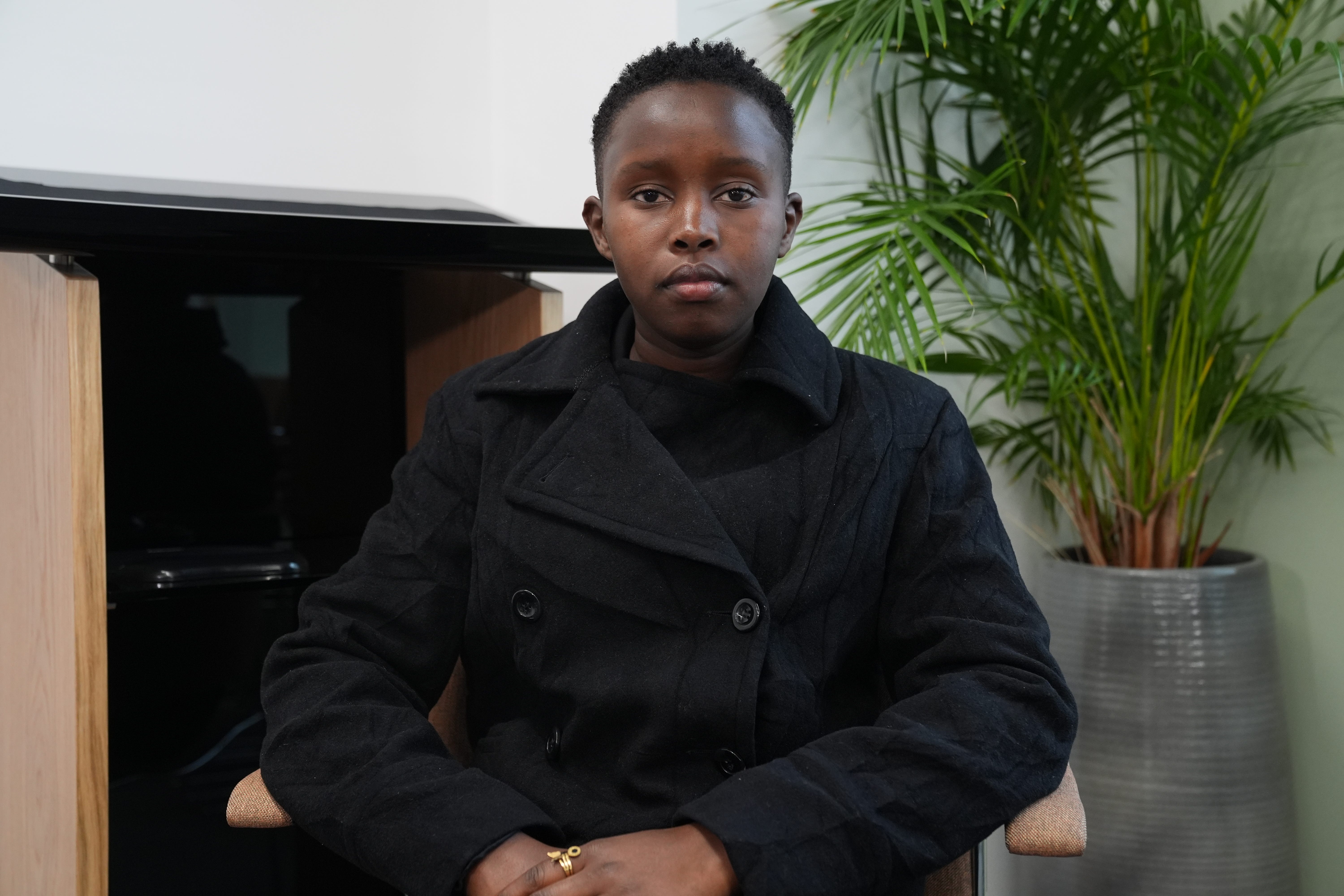 Esther Njoki, the niece of Agnes Wanjiru, speaking to the PA news agency at the offices of legal firm Leigh Day in London (Lucy North/PA)