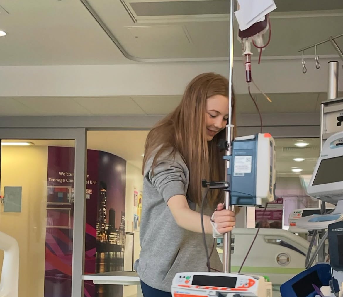 Maisie Marsh, 17, has received more than 100 transfusions throughout her life