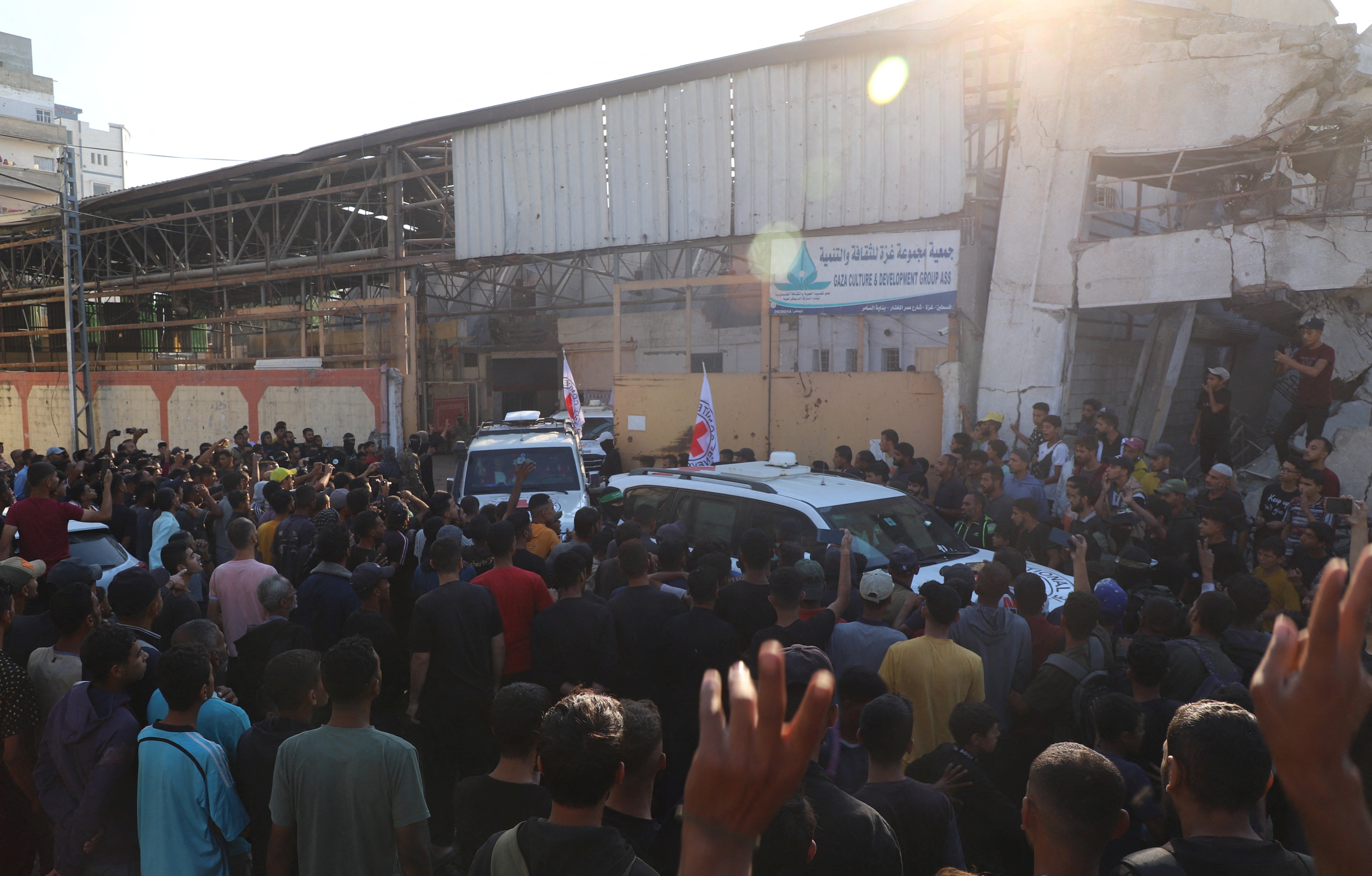 Seven hostages are being released first, before 13 more are handed over at 10am local time (8am BST)