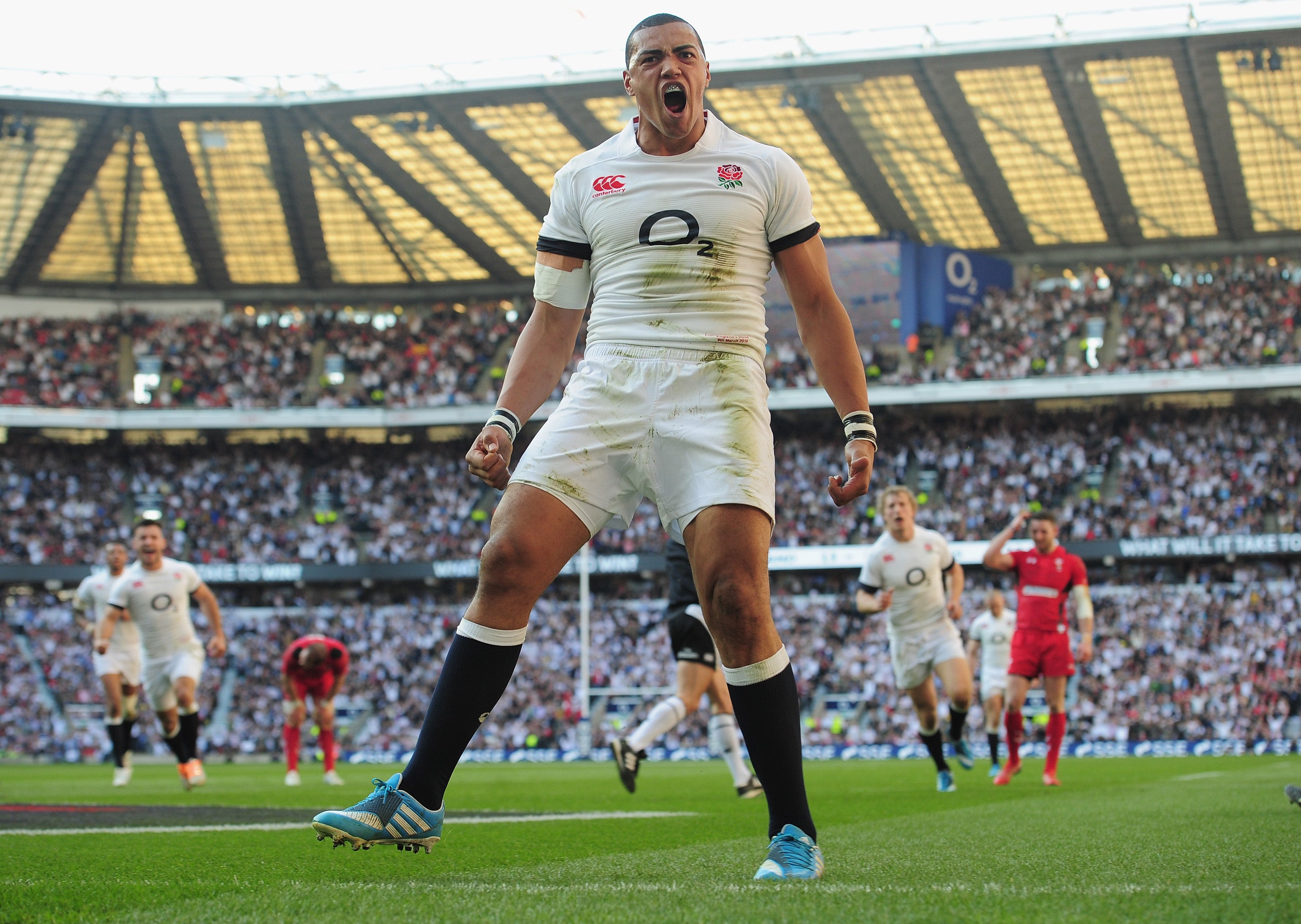 Luther Burrell pictured at the RBS Six Nations match between England and Wales in 2014