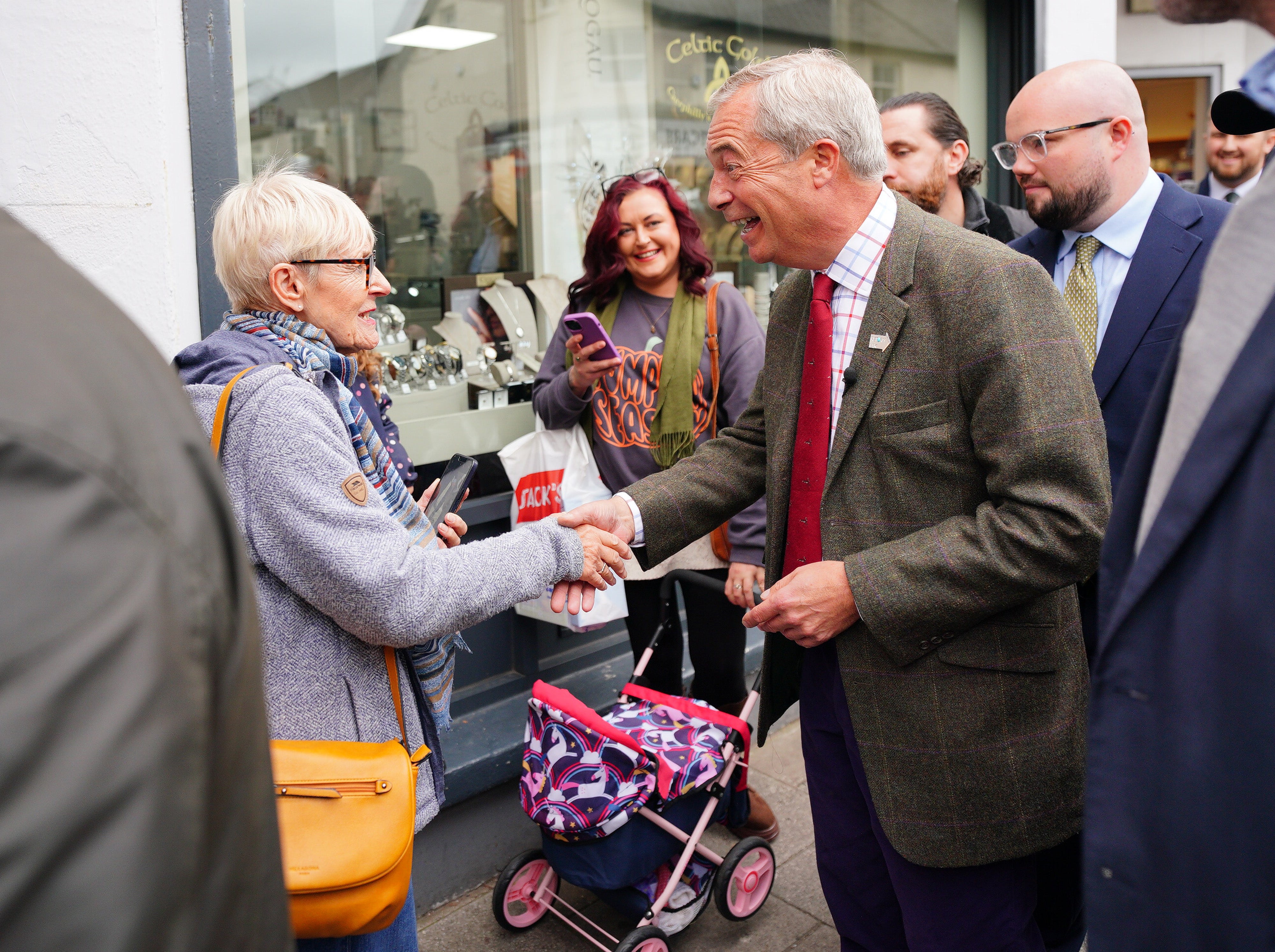 Nigel Farage has been out on the campaign trail for the Caerphilly Senedd by-election, using the opportunity to spread the party's plans ahead of the Welsh elections next year