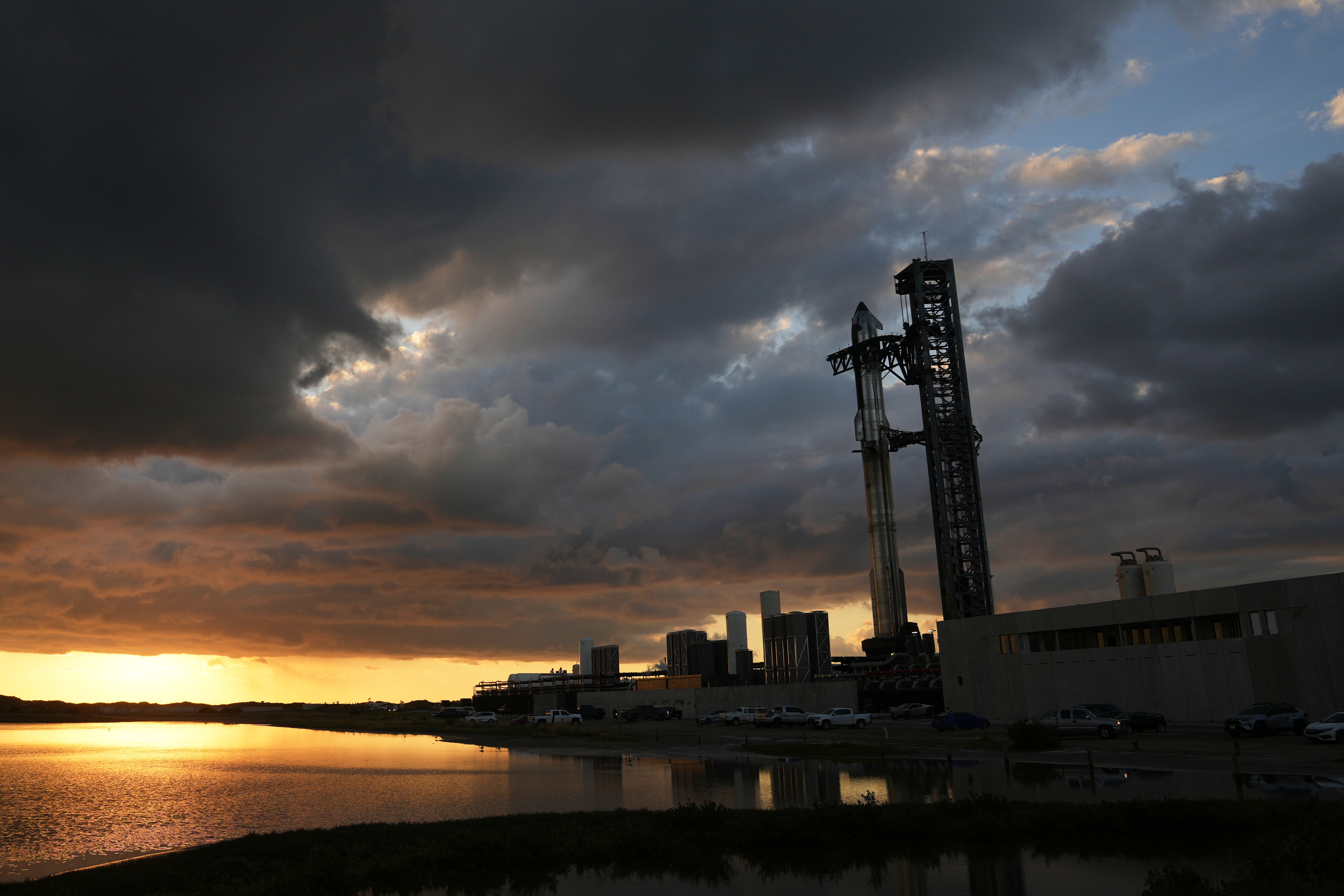 Starship — the biggest and most powerful rocket ever built — thundered into the evening sky from the southern tip of Texas on Monday