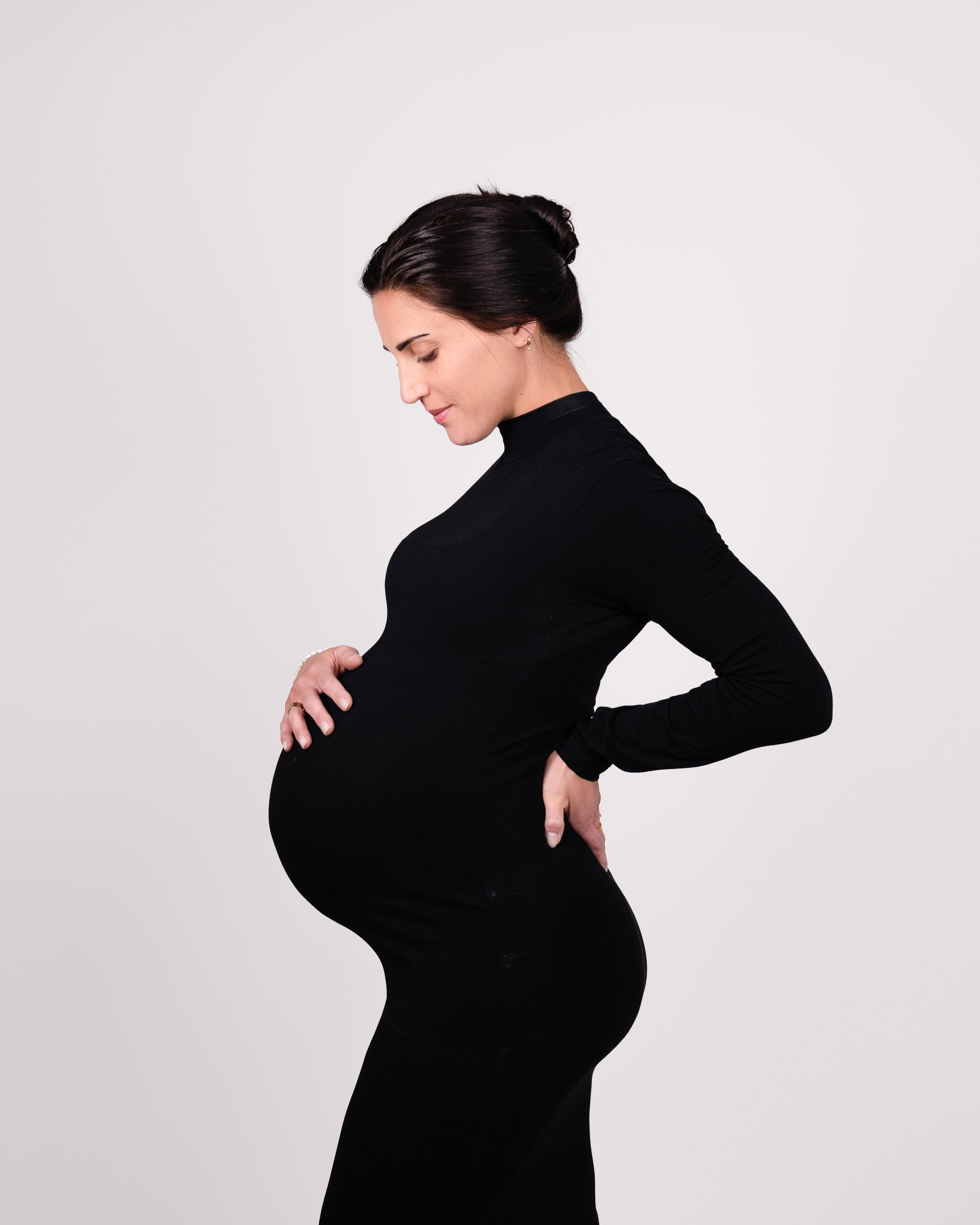 Ms Millner pregnant with her twin girls, born in April 2024