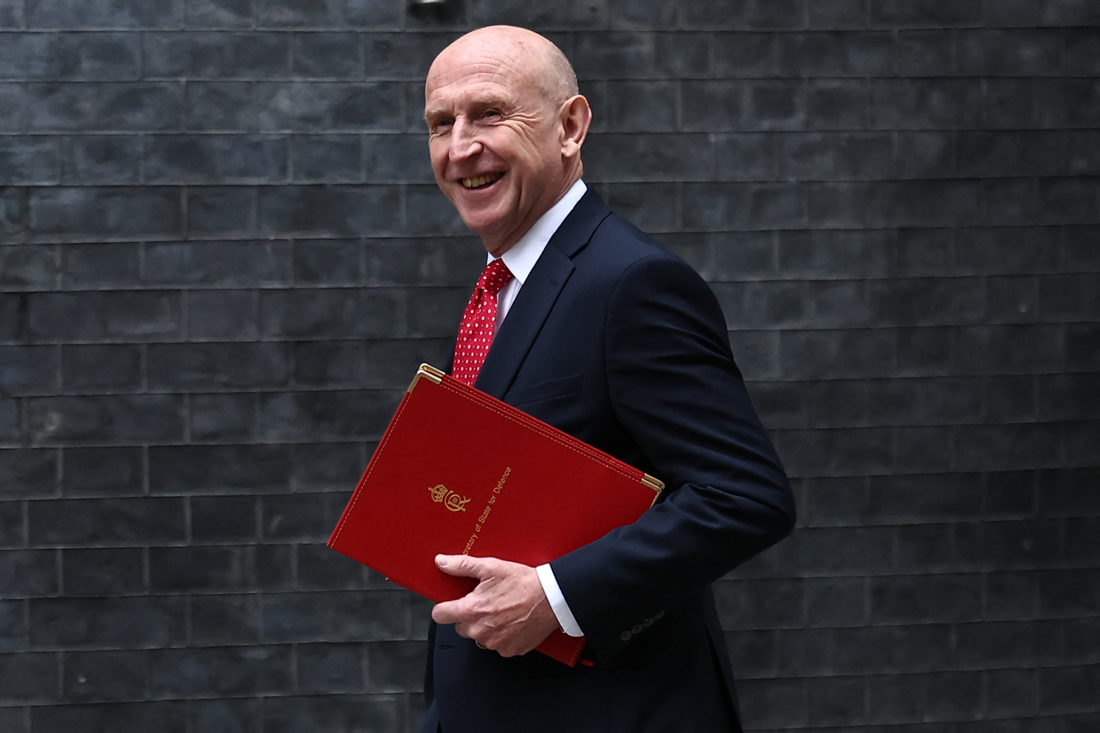 Defence secretary John Healey pictured ahead of a cabinet meeting earlier this month