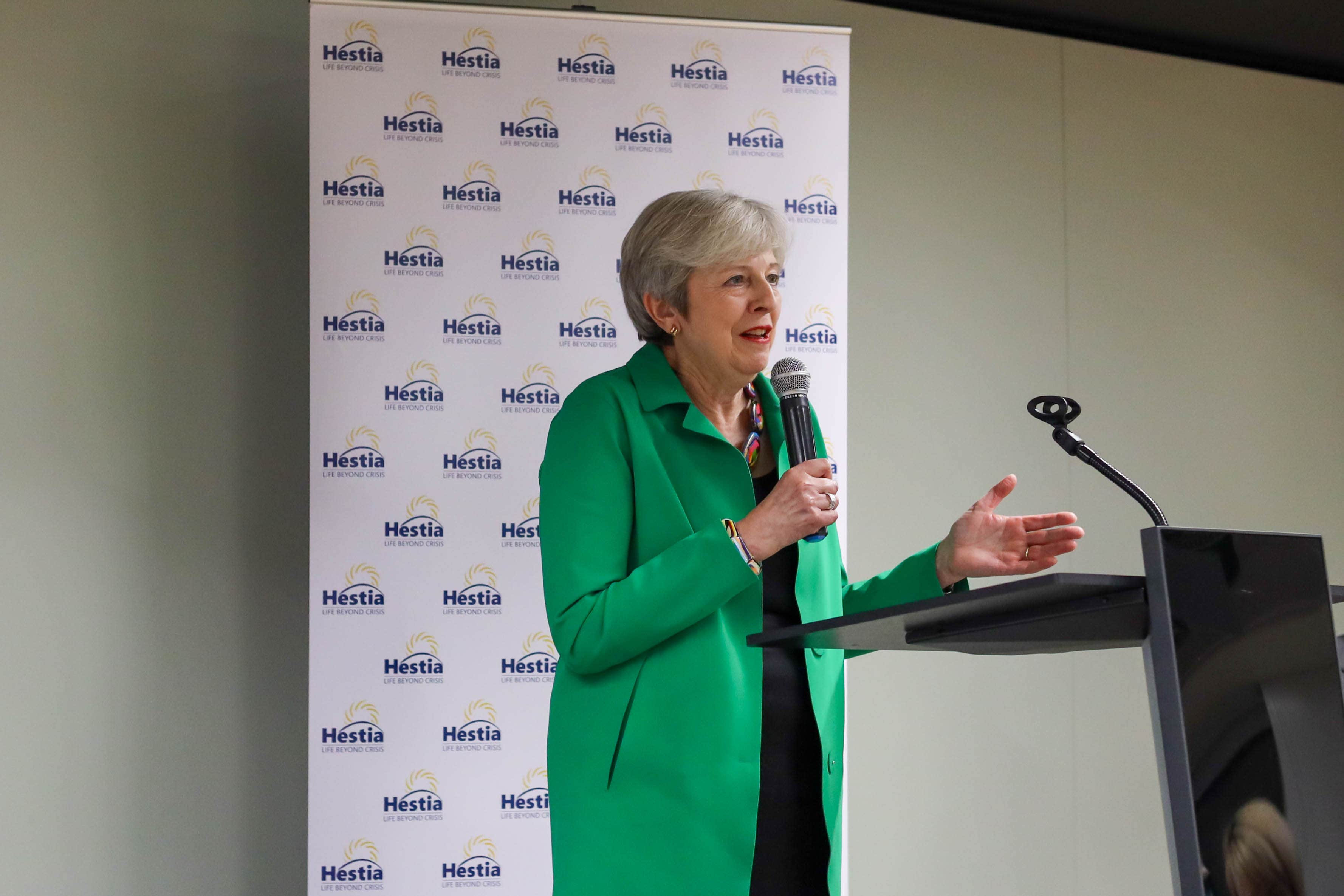 Former PM Theresa May wants action on modern slavery (Hestia/PA)