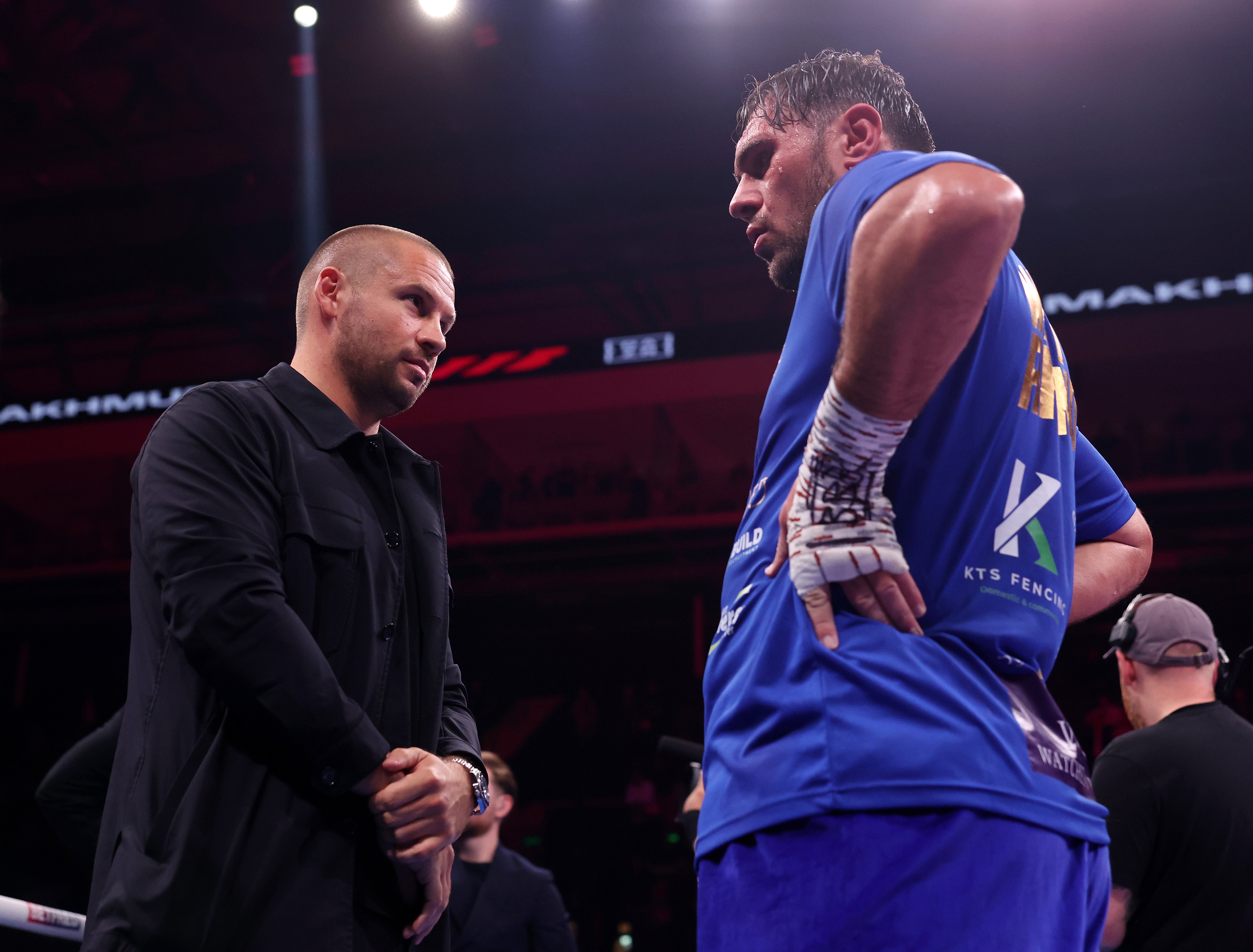 Dave Allen (right) with Matchroom Boxing CEO Frank Smith