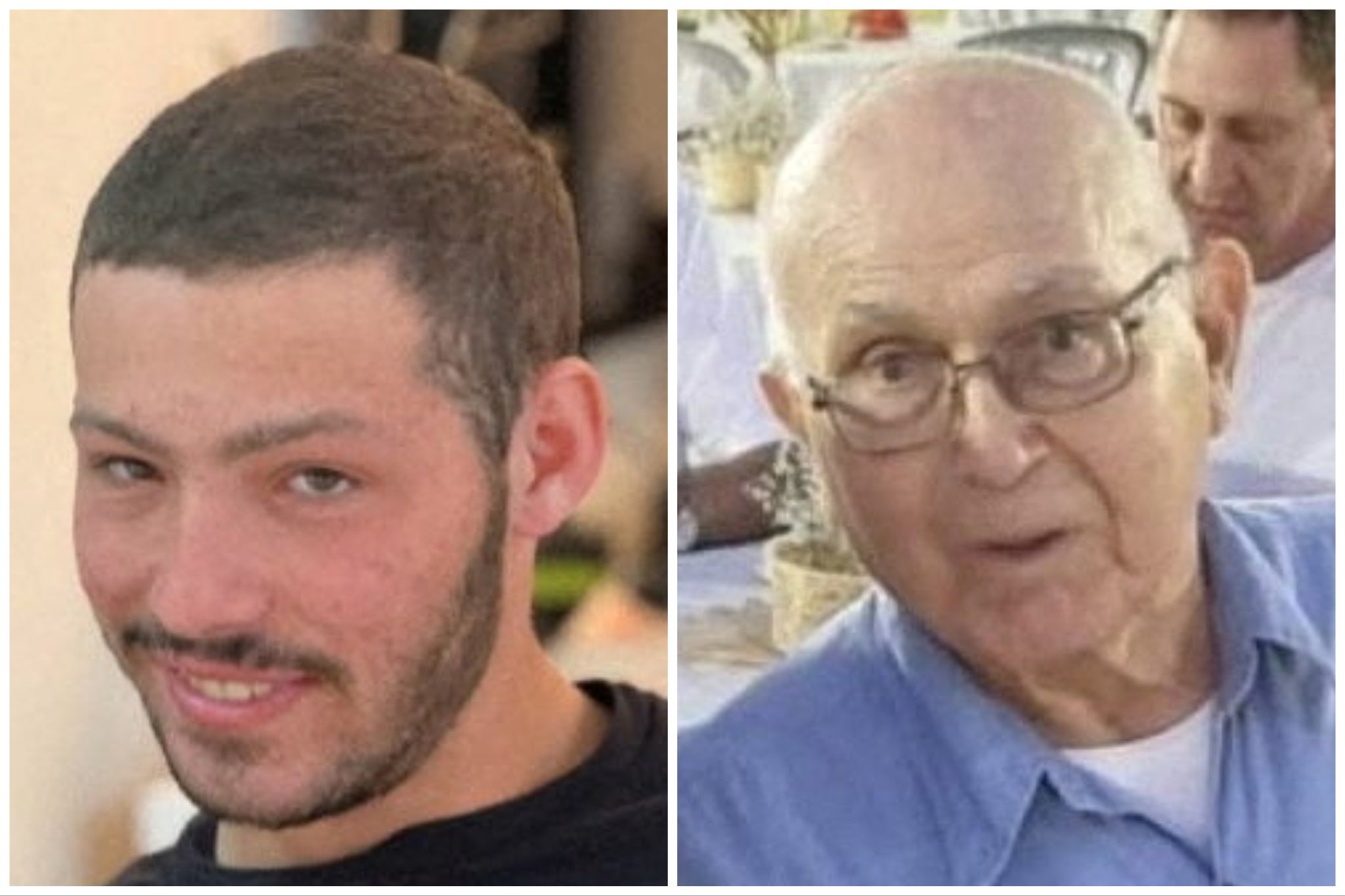 Itay Chen, 19, (left) and Amiram Cooper, 85, (right)