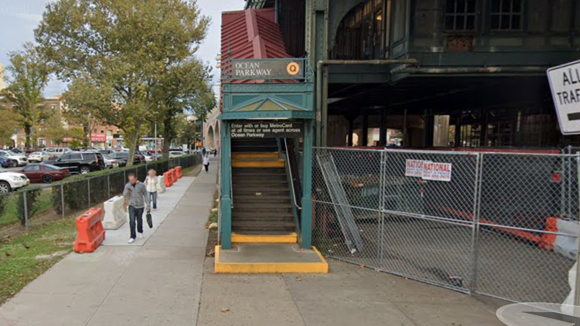 The incident happened outside of one of the entrance to Ocean Parkway subway station