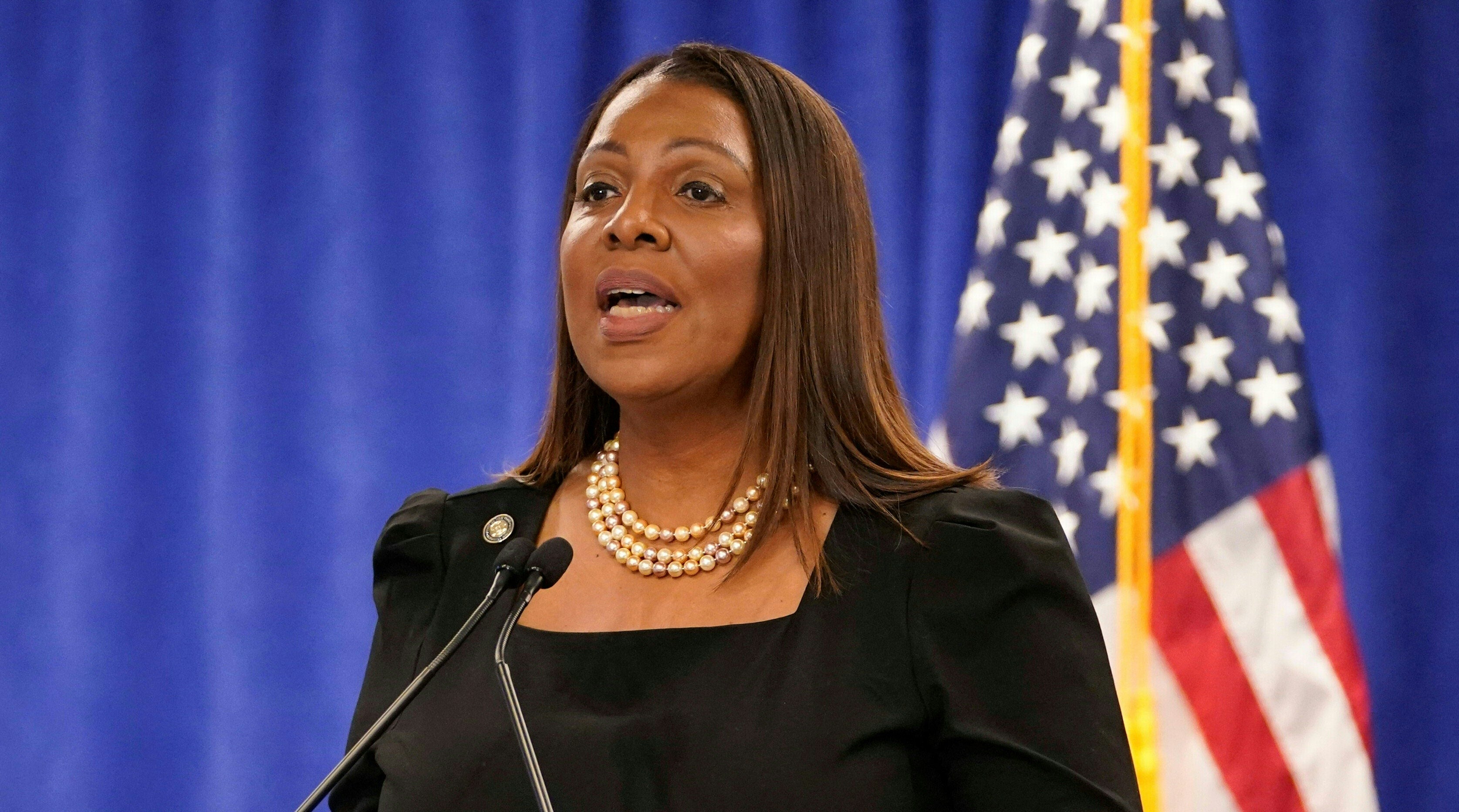 New York Attorney General Letitia James decried the charges against her as ‘baseless’ and a ‘weaponization of our justice system’