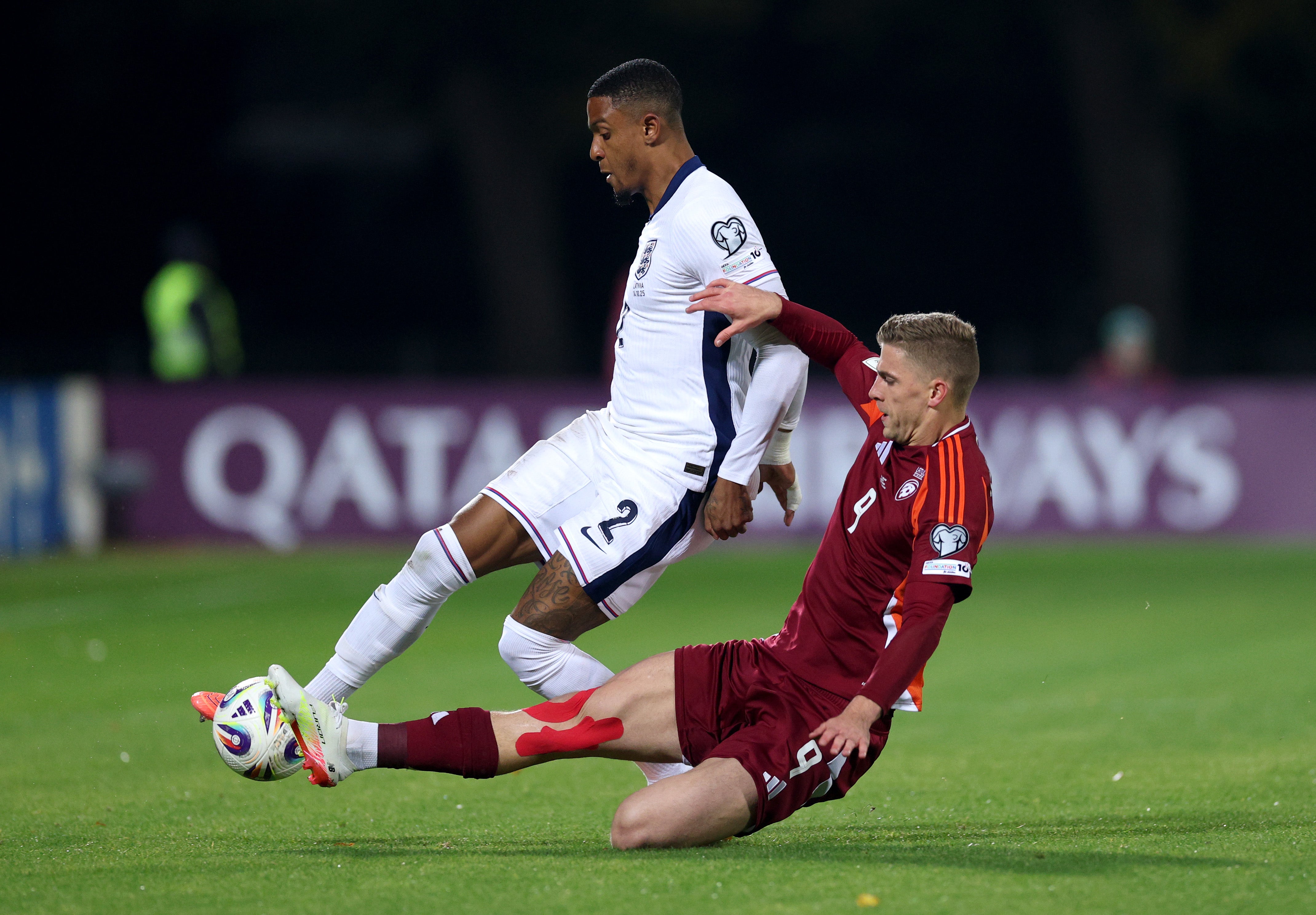 Ezri Konsa produced a massive tackle to protect England’s clean sheet