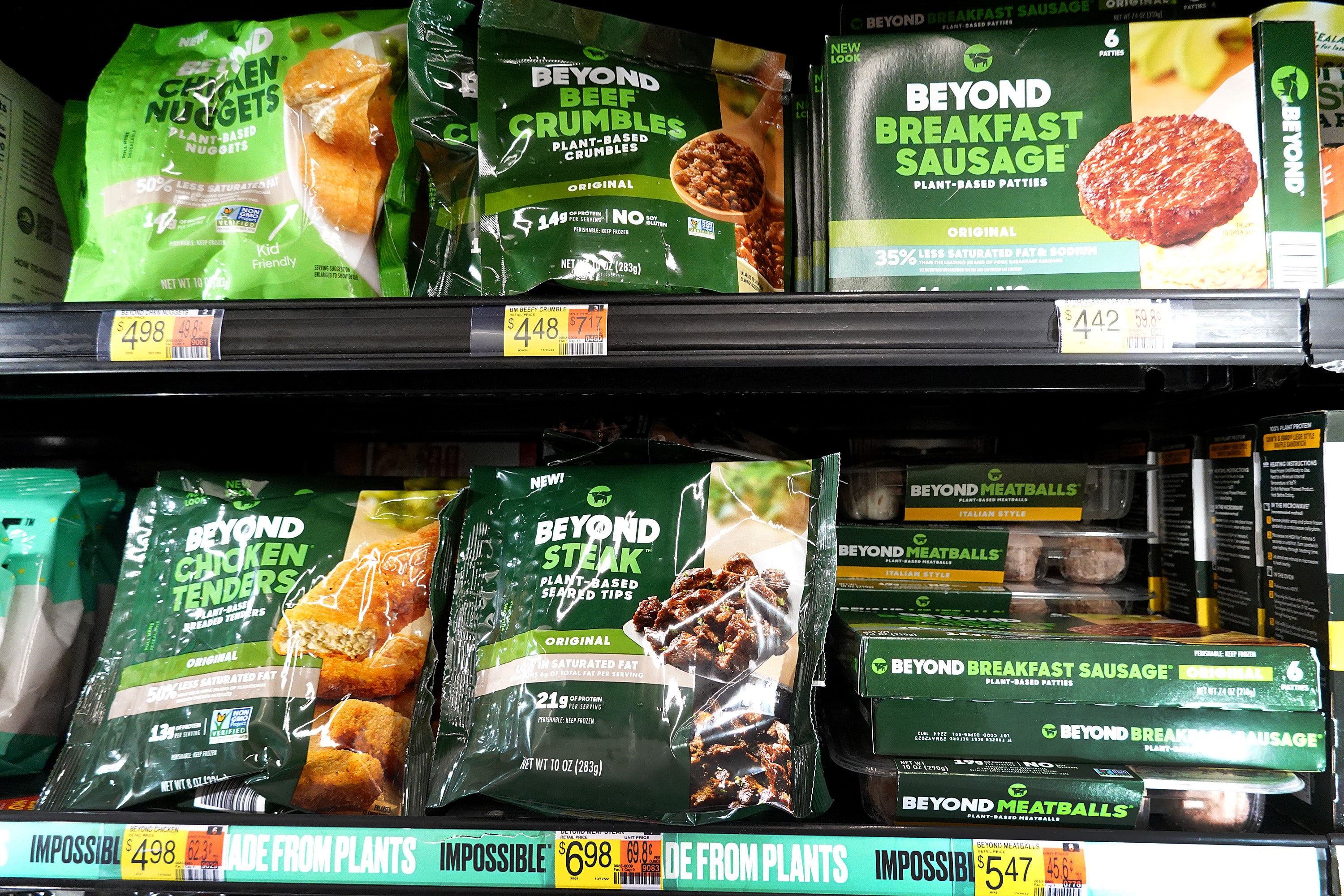 Beyond Meat has suffered poor sales of its products, which include burgers, breakfast sausage, steak, chicken tenders, and beef crumbles, among other items