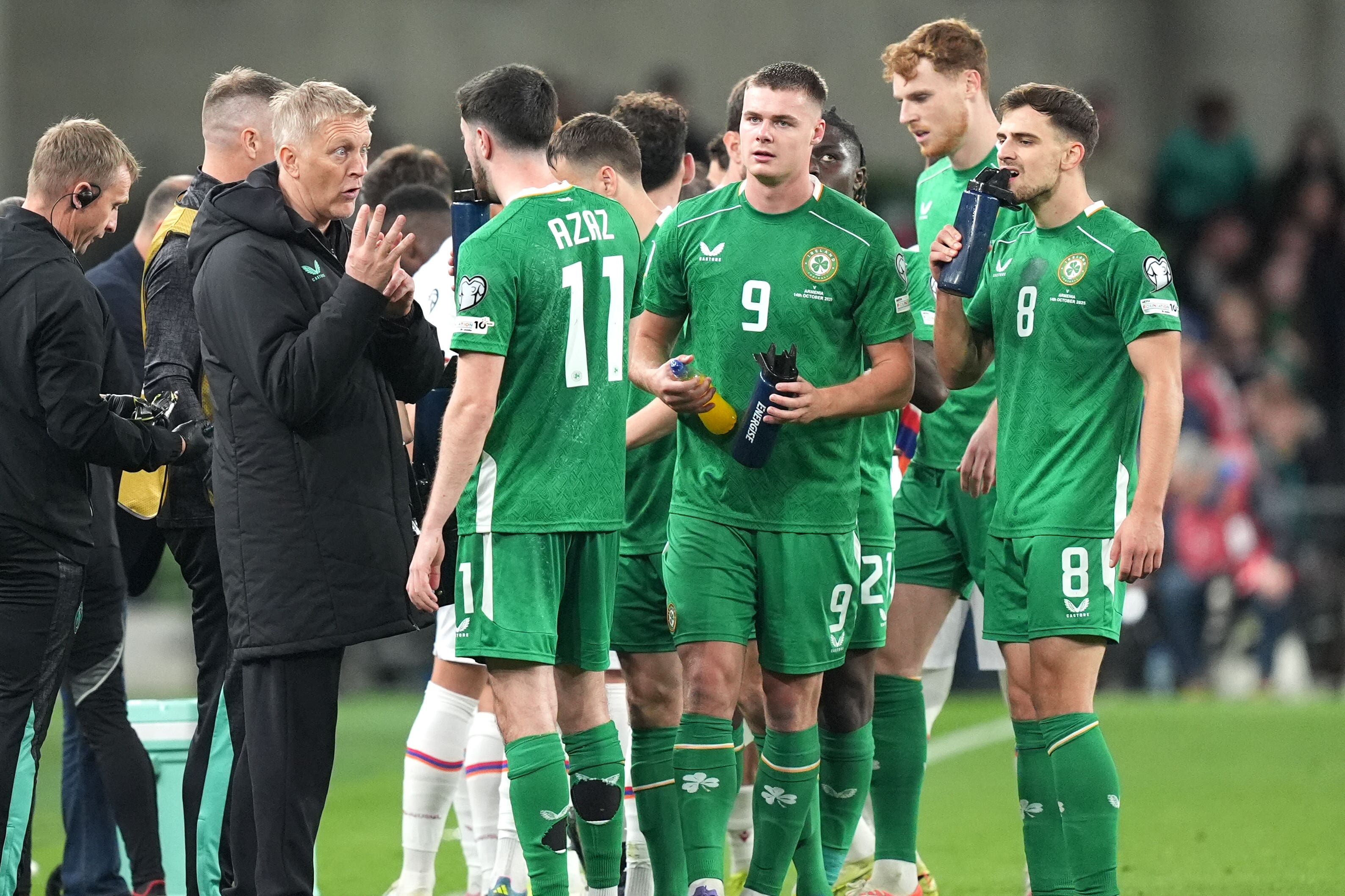 Head coach Heimir Hallgrimsson was a happy man after a first victory of the Republic of Ireland’s World Cup qualifying campaign (Niall Carson/PA)
