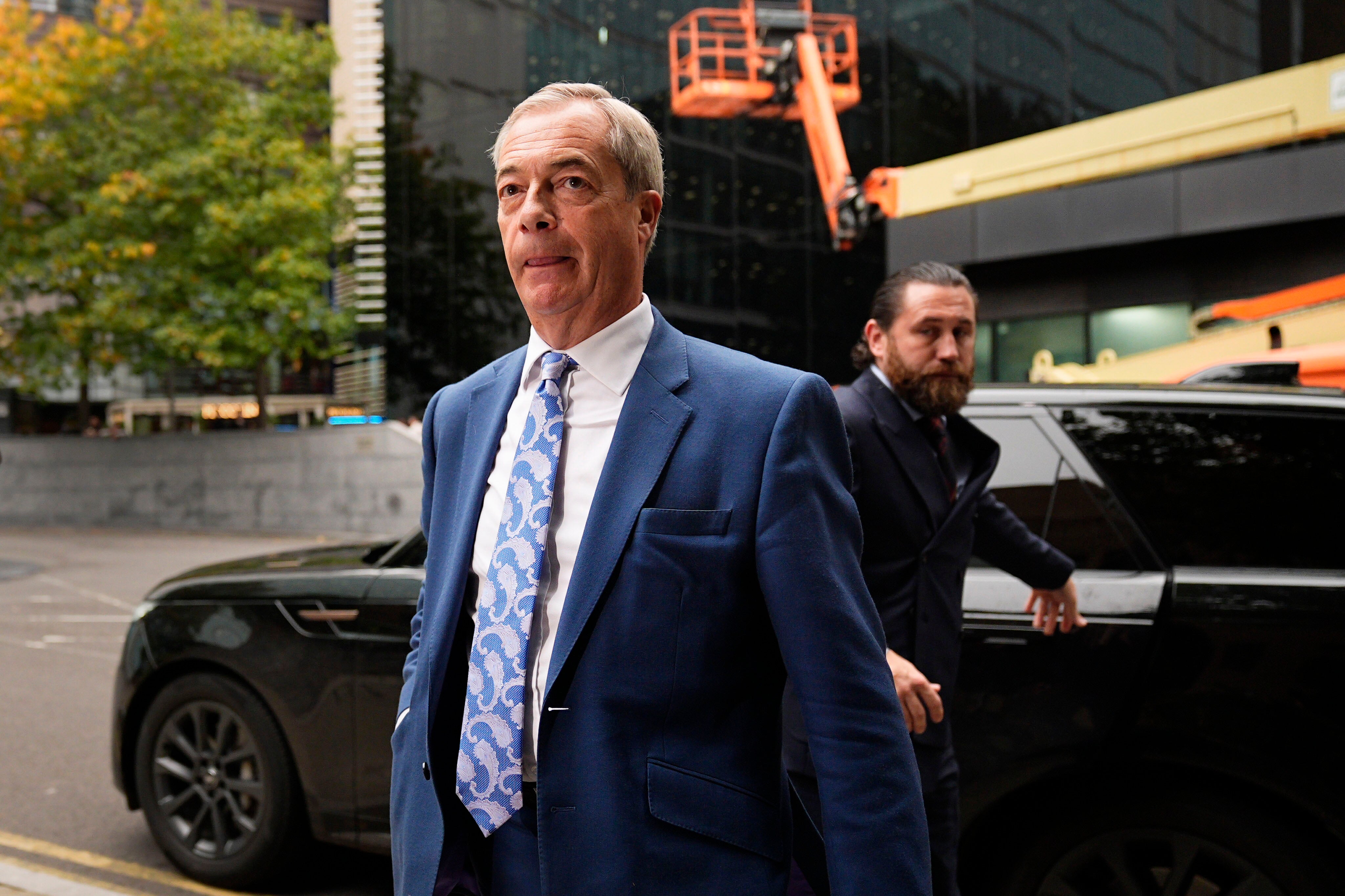 Nigel Farage, pictured at Southwark Crown Court, described the video as ‘pretty chilling’