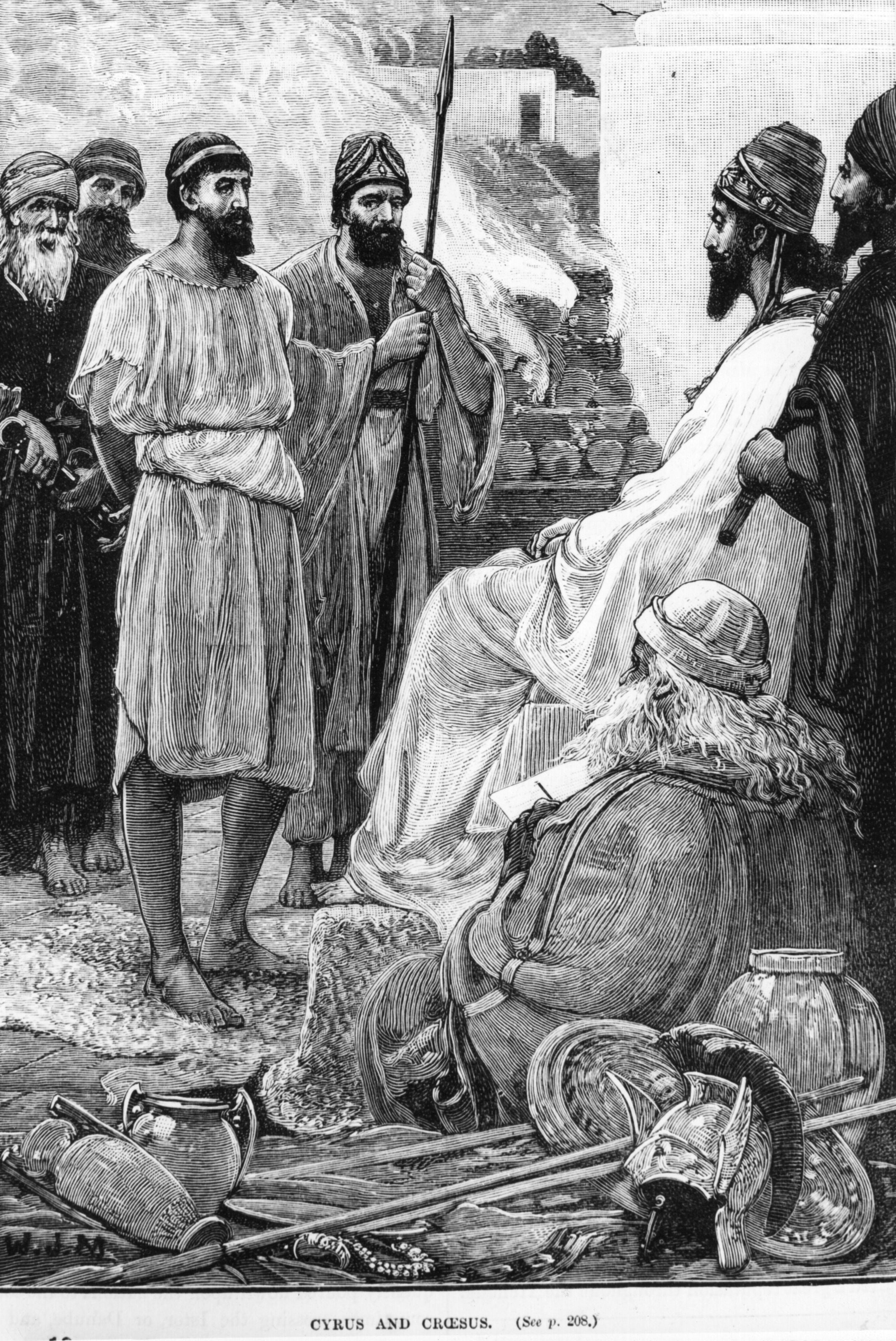 A depiction of the last king of Lydia facing Cyrus the Great, after defeat and capture. But who was Cyrus the Great and why is he being compared to Donald Trump?