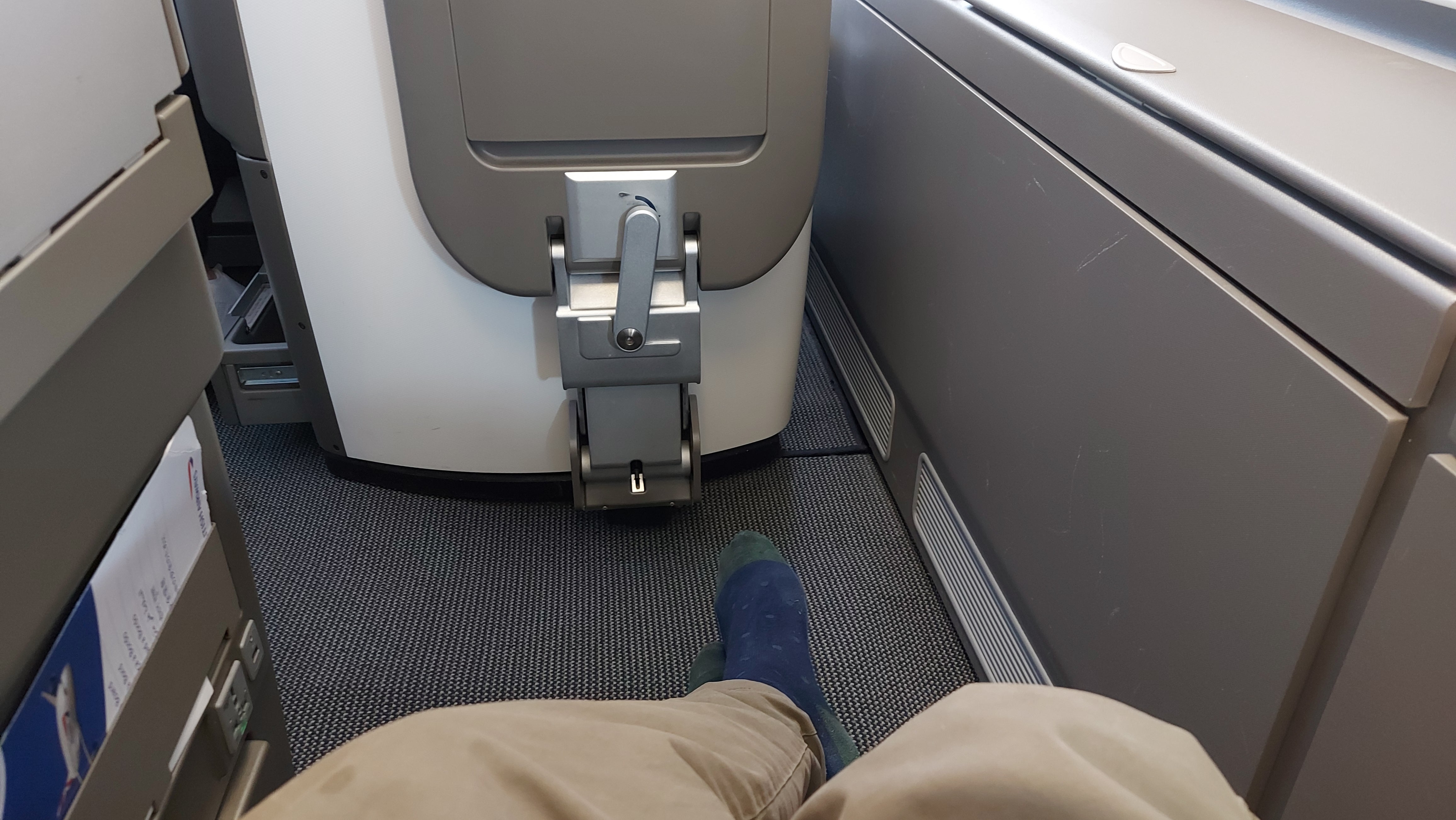 In lie-flat mode, the seat is six feet long and has a width of 20 inches