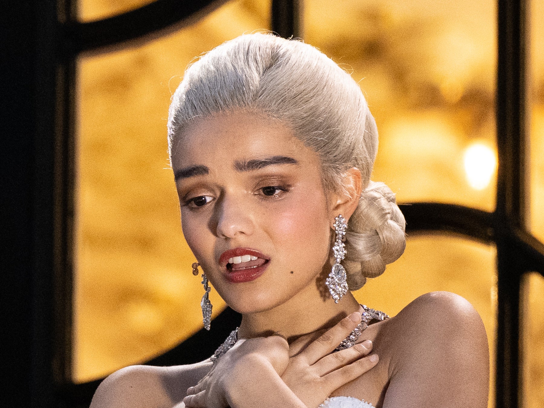 Rachel Zegler performing ‘Evita'