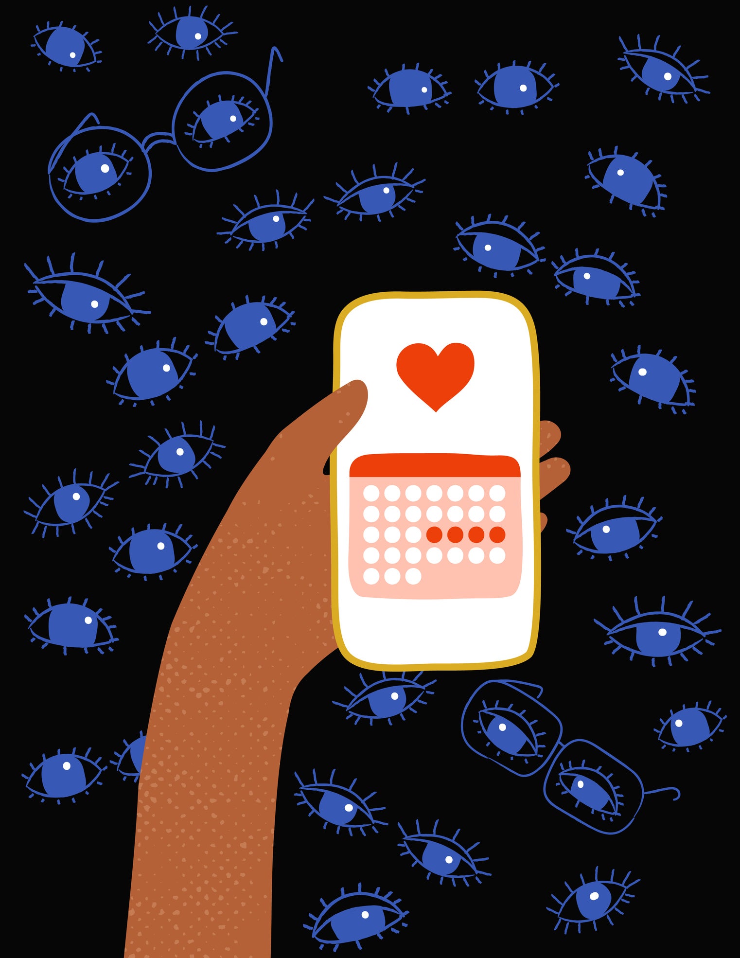 Period tracker app surveillance