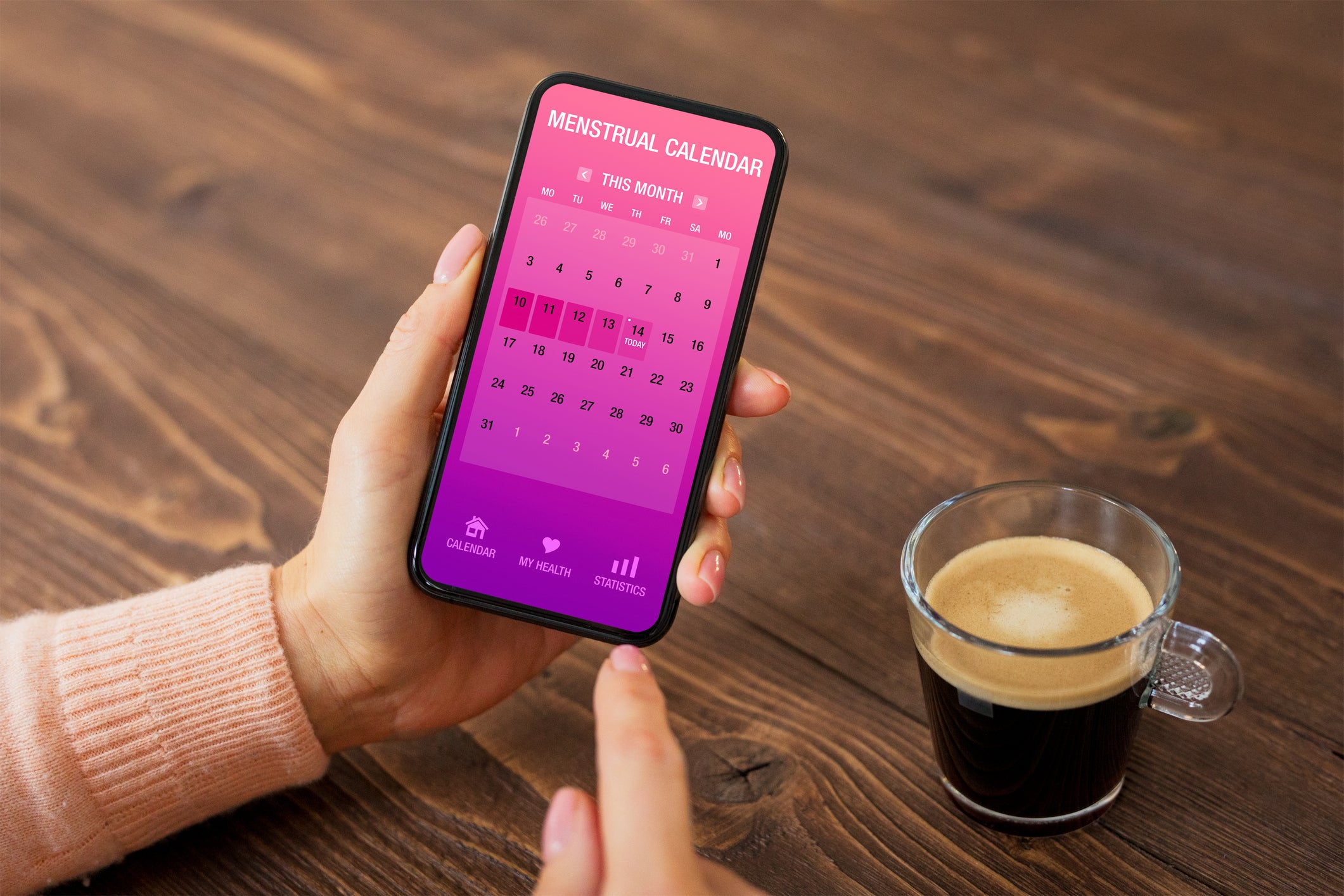 Period tracking apps help you monitor your moods and energy levels