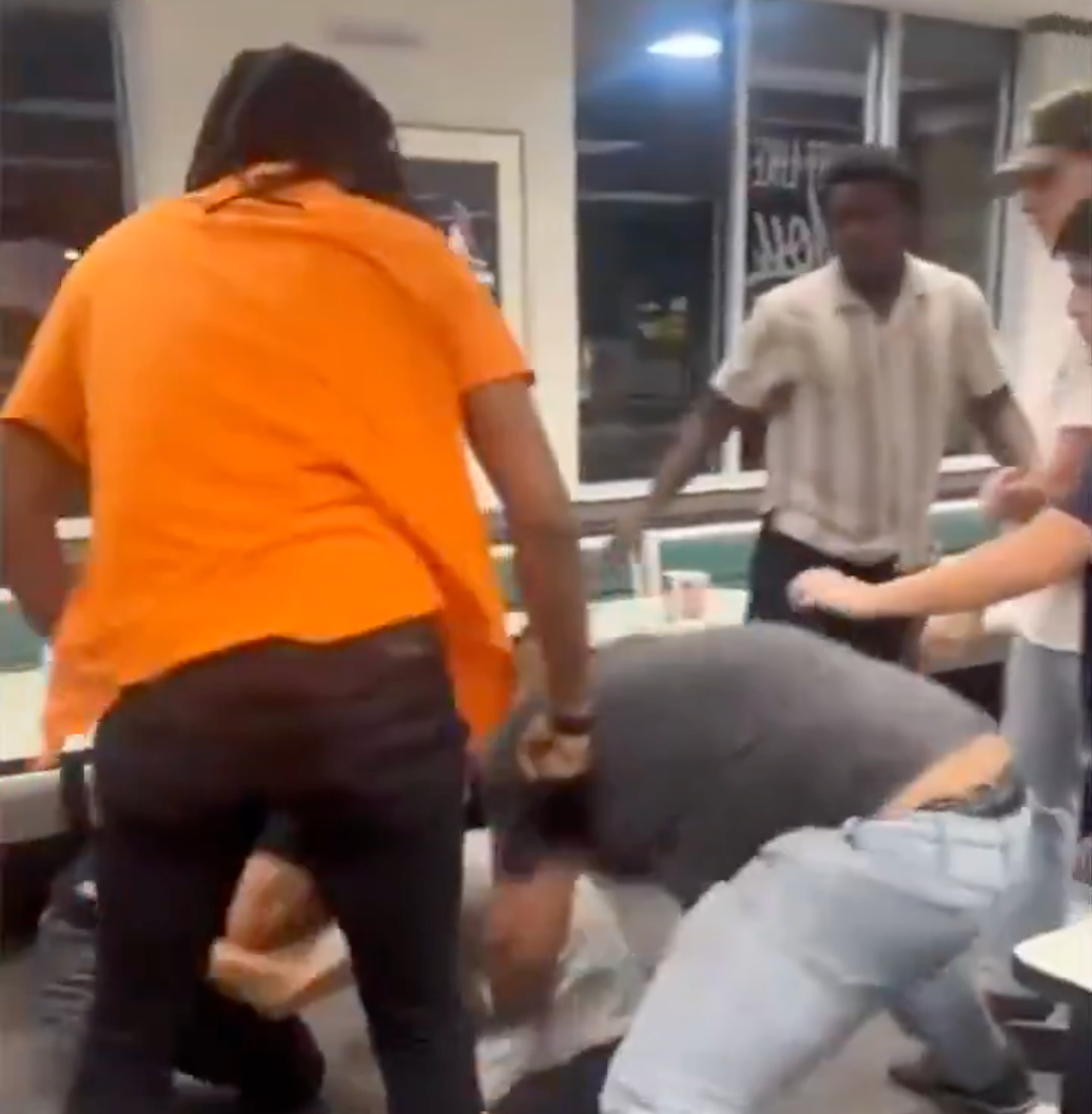 A brutal fight broke out at a Texas Whataburger which led the police to make seven arrests