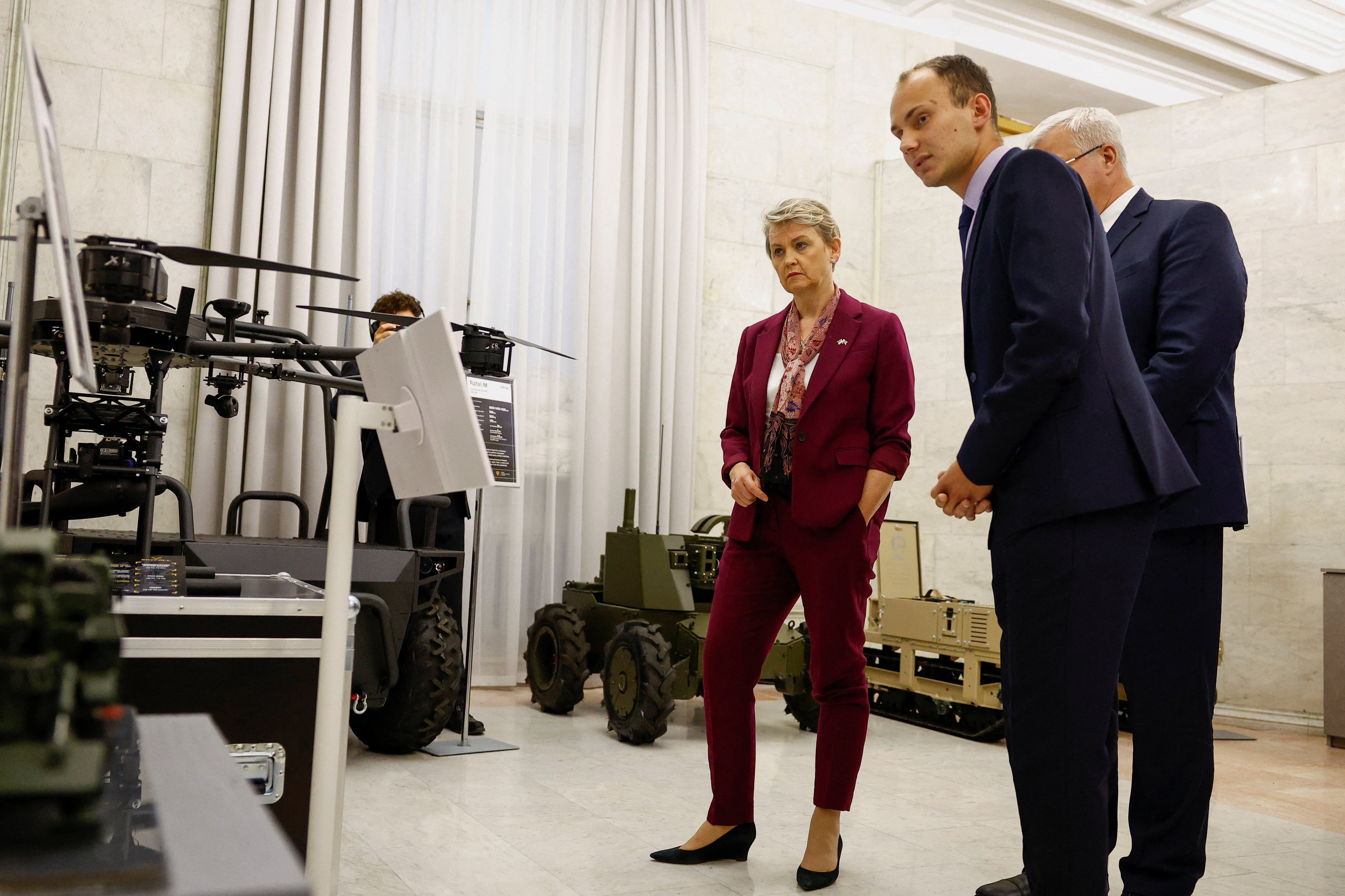 Foreign secretary Yvette Cooper with Ukrainian foreign minister Andrii Sybiha during a visit to Ukraine in September