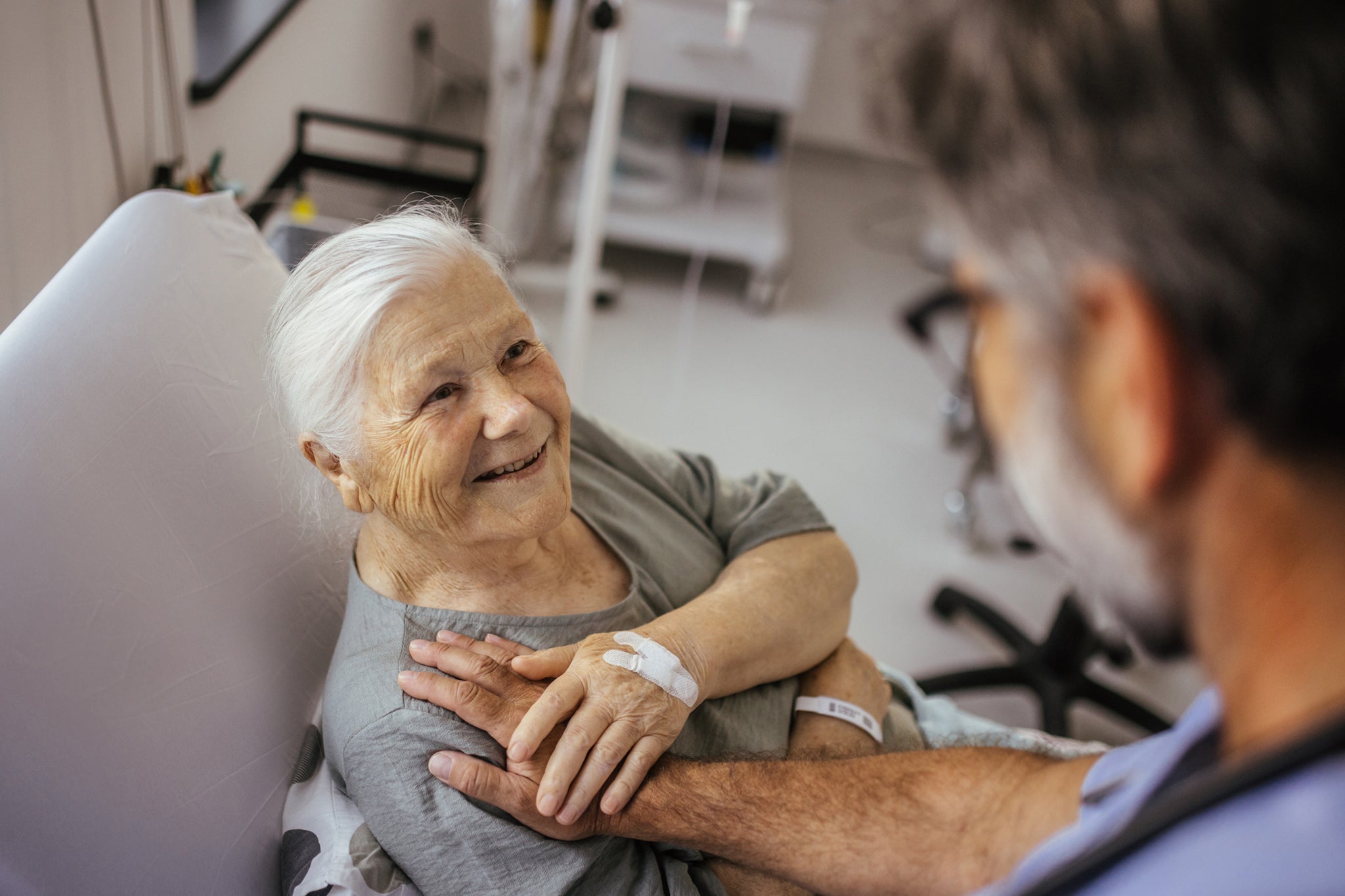 <p>The NHS is encouraging people to book GP appointments online rather than in person, which has left many older patients feeling excluded</p>