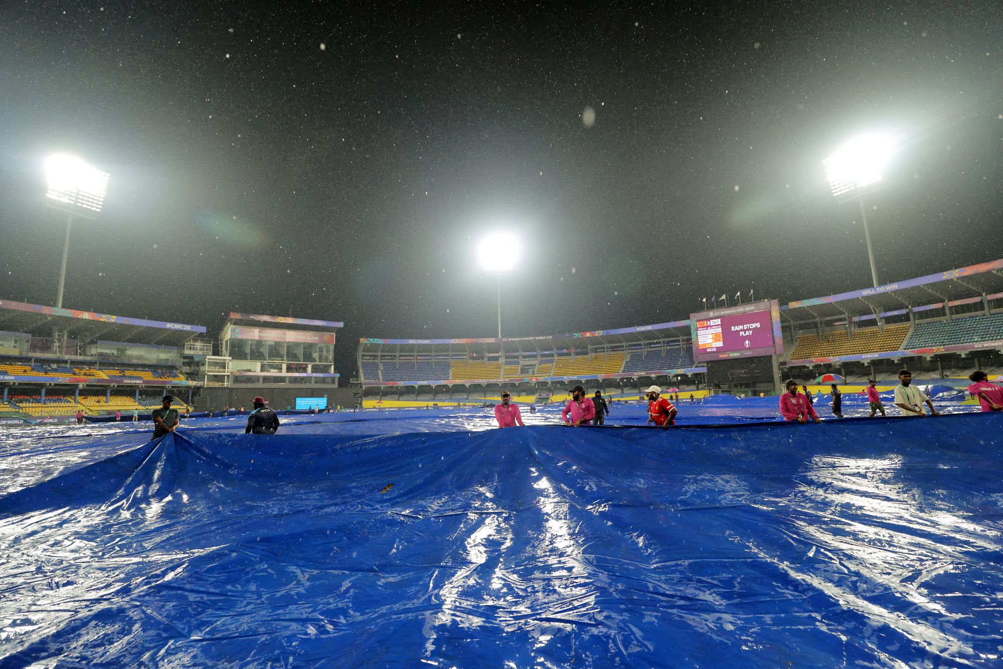 The rain denied Pakistan a victory that would have kept their semi-final hopes alive