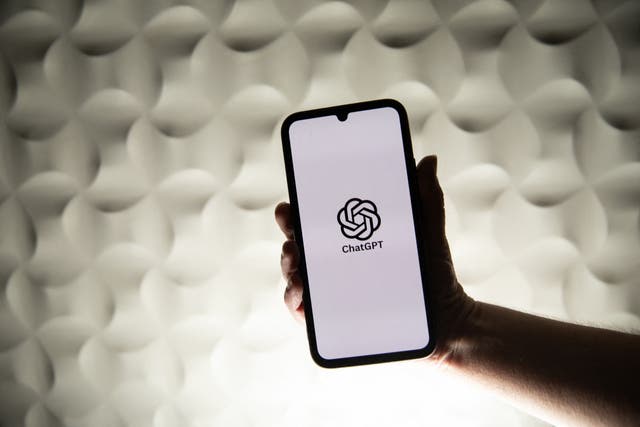 <p>A phone displaying OpenAI’s ChatGPT artificial intelligence logo in Brittany, France on 26 February 2025</p>