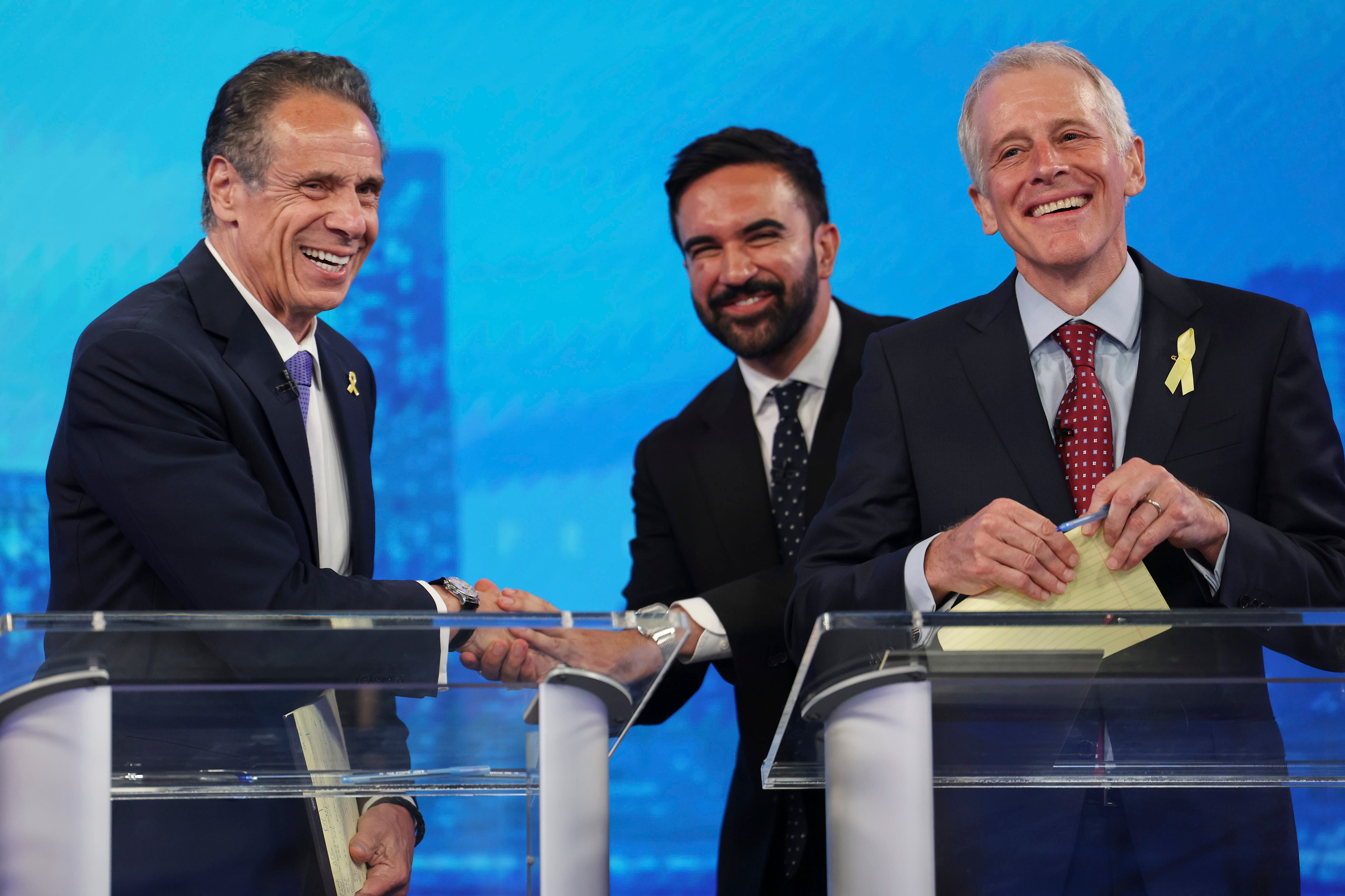 Mamdani and Cuomo, left, will face off in a debate Thursday night