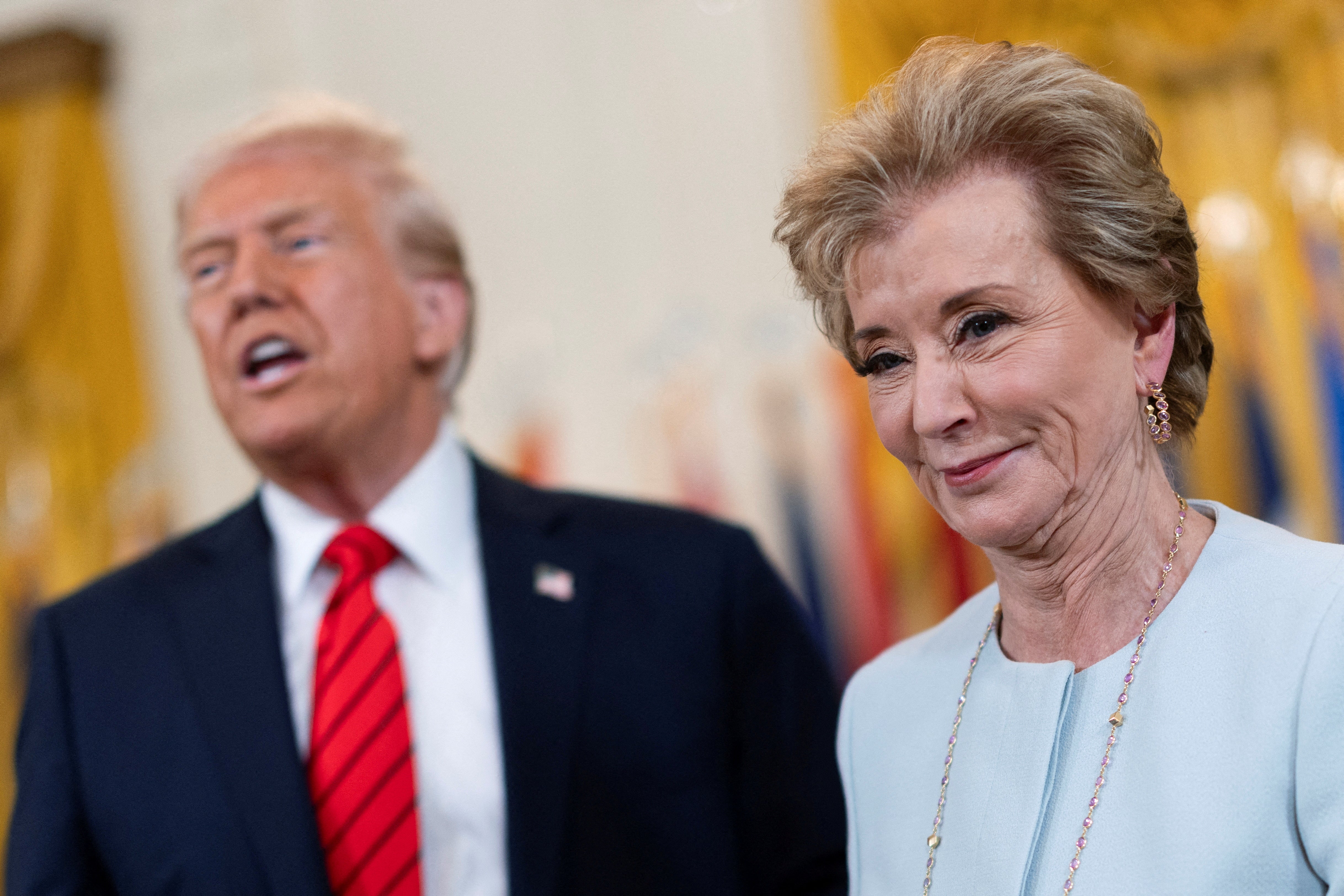 Education Secretary Linda McMahon oversees the Department of Education under President Donald Trump. The administration has eliminated much of the staff for the Office of Special Education and Rehabilitative Services.