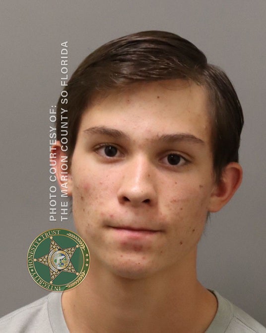 Caden Speight appeared in court Wednesday on crutches after allegedly shooting himself in the leg and shattering his femur