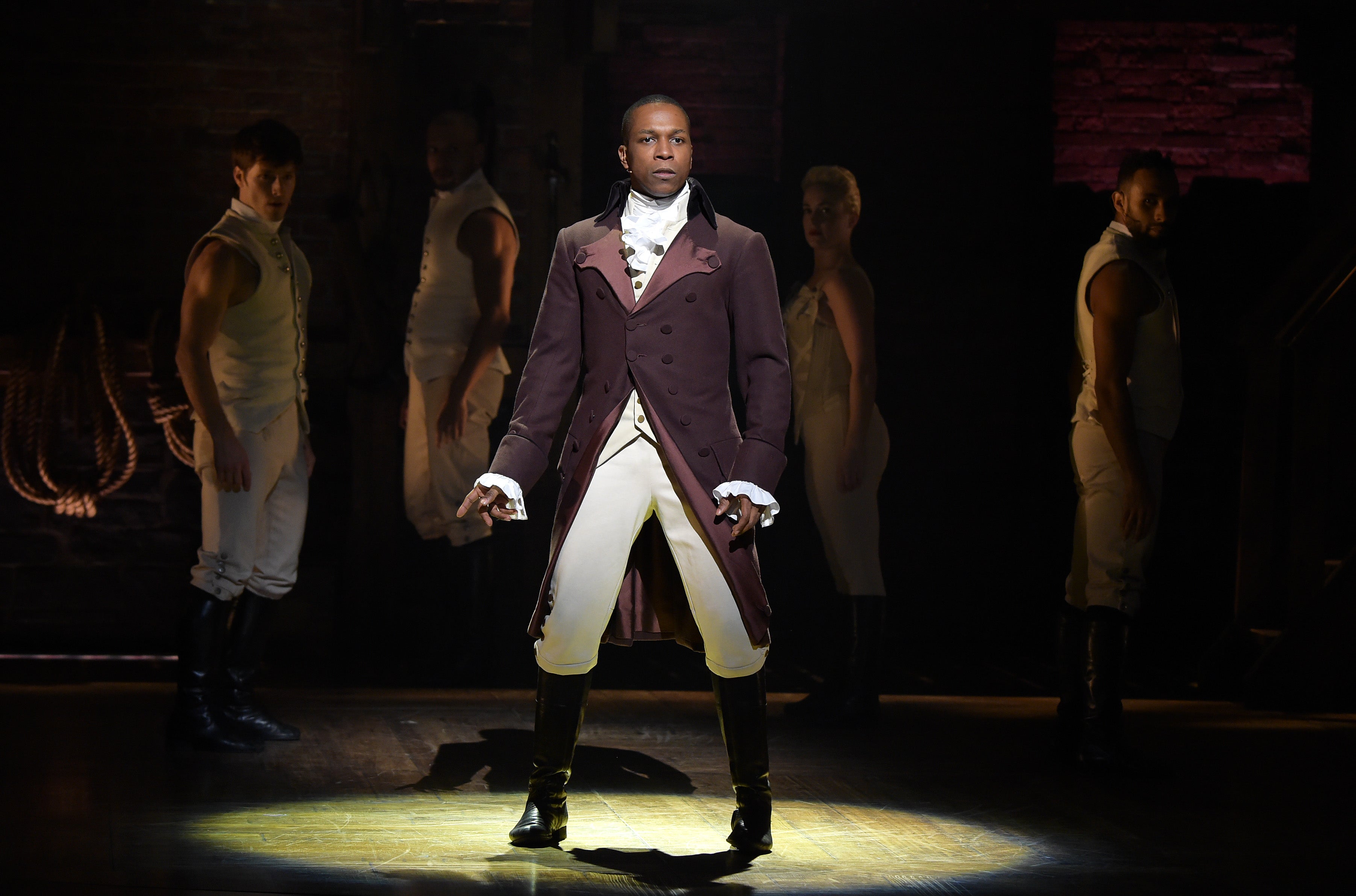 Broadway dresser Kimberly Mark was brought to ‘Hamilton’ by actor Leslie Odom Jr., seen here playing the role of Aaron Burr. Mark, 53, is now suing the production over her allegedly unlawful firing