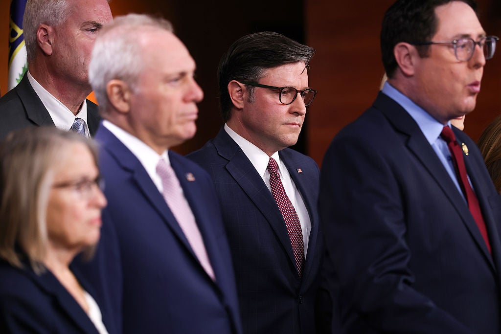 Mike Johnson was pressed on the influence of anti-Semitic and pro-Nazi views within the GOP as he hosted a press conference on Thursday