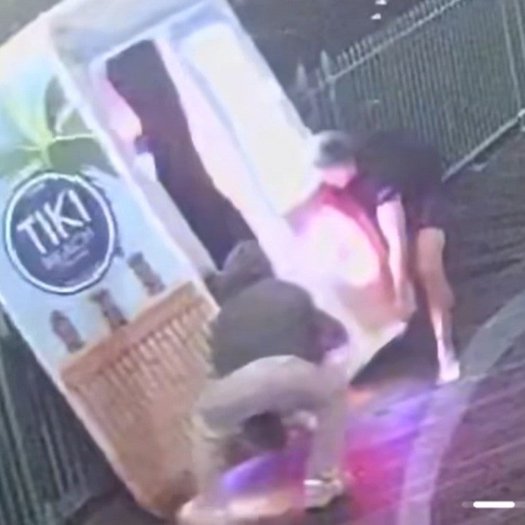 They were also accused of trying, but failing, to throw a photo booth off the boardwalk