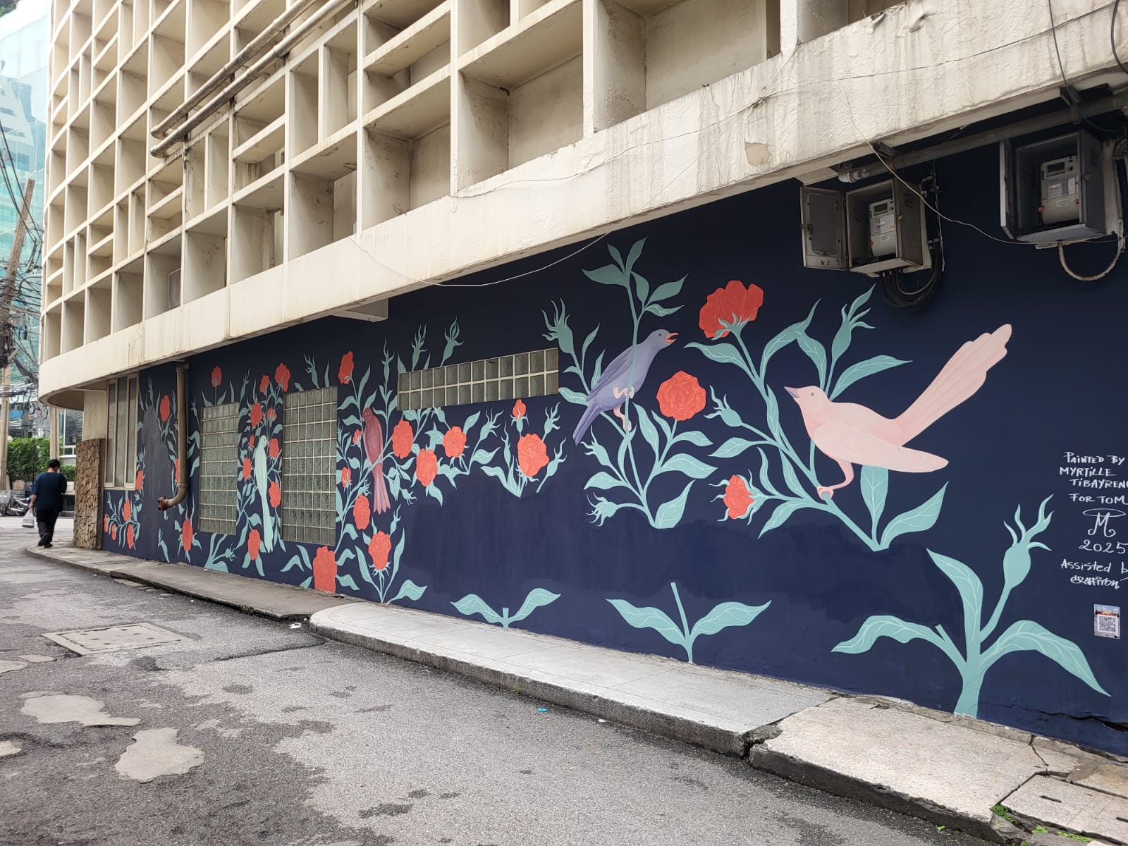 Nude figures in Myrtille Tibayrenc’s Bangkok mural have been painted over entirely