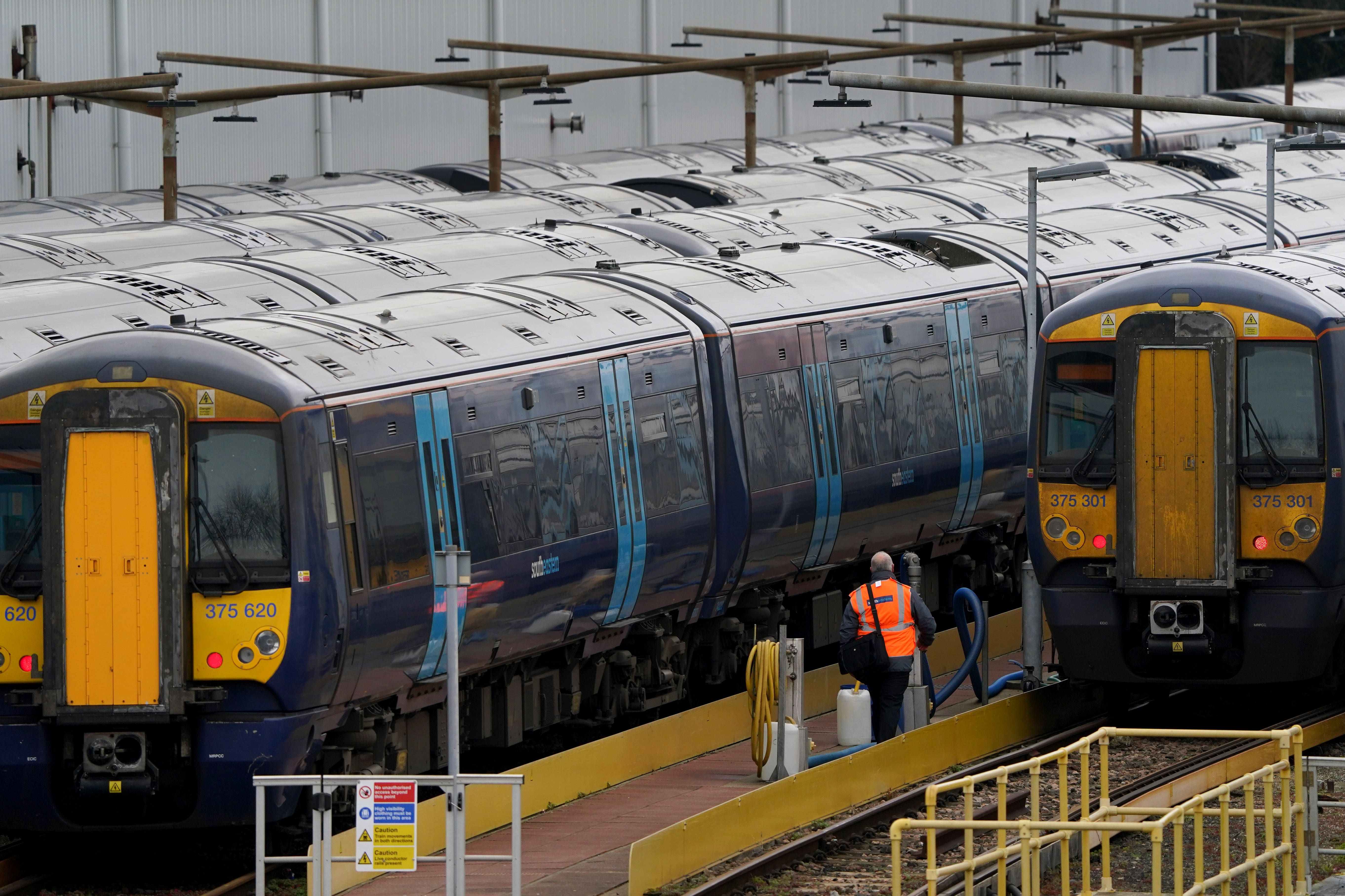 The RMT is warning Network Rail of a potential dispute over members’ pay (Gareth Fuller/PA)