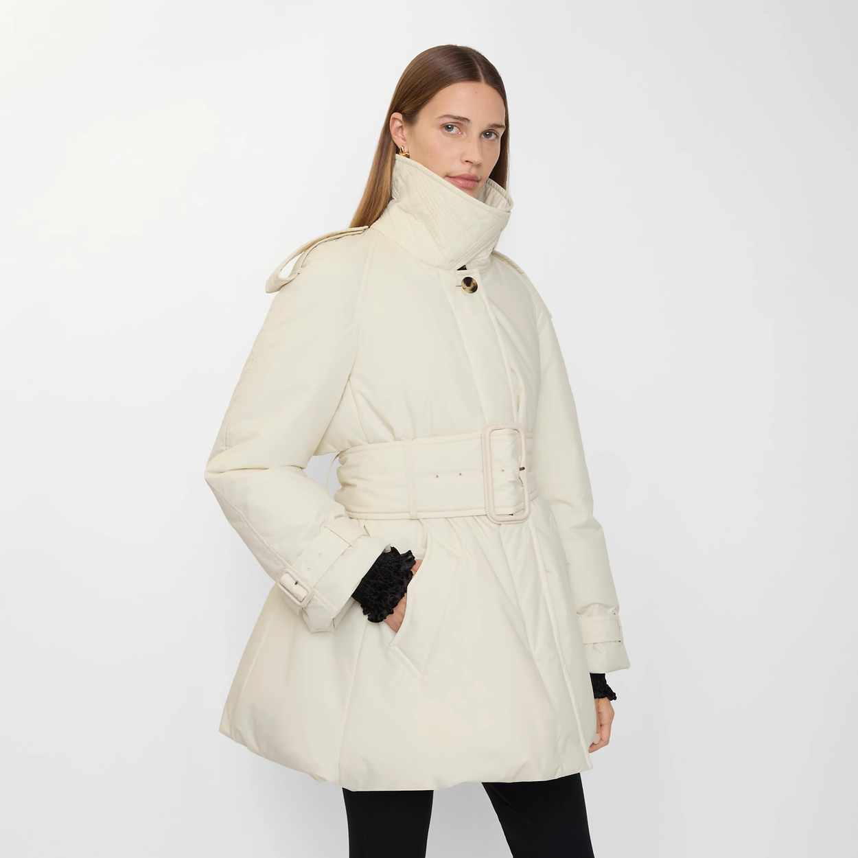 Belted Berryhill Padded Car Coat (Burberry)