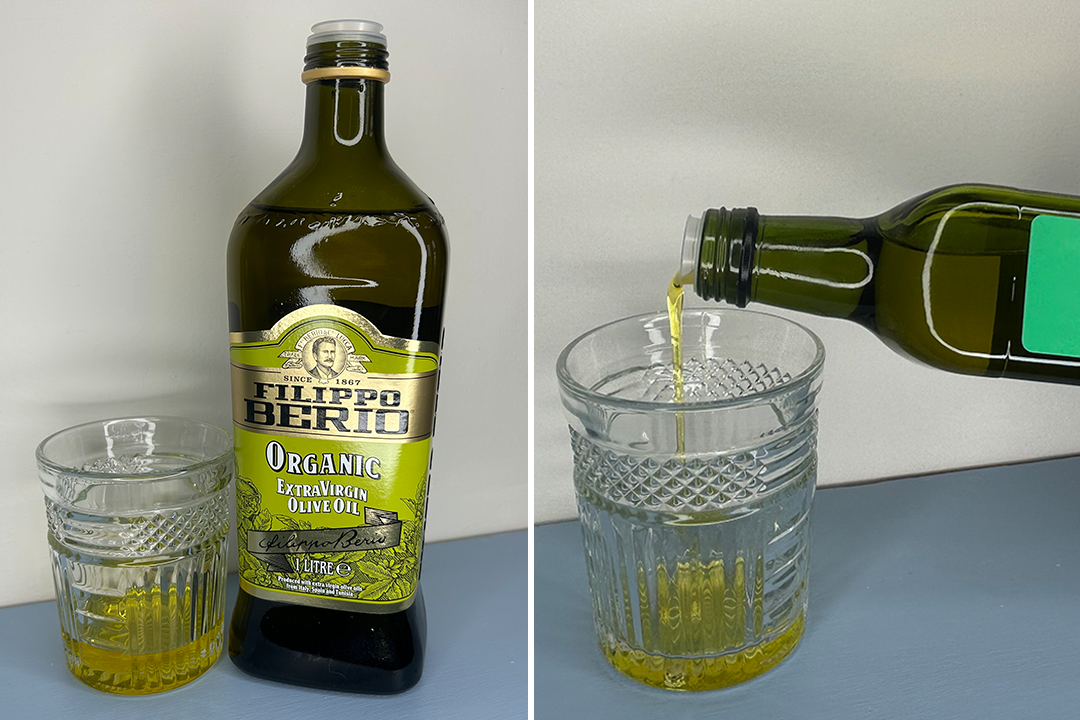 I followed the traditional method of olive oil tasting