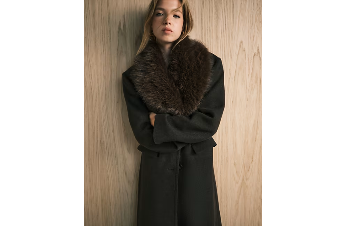 best womens winter coats Indybest review Asos wool blend dad coat with faux fur collar